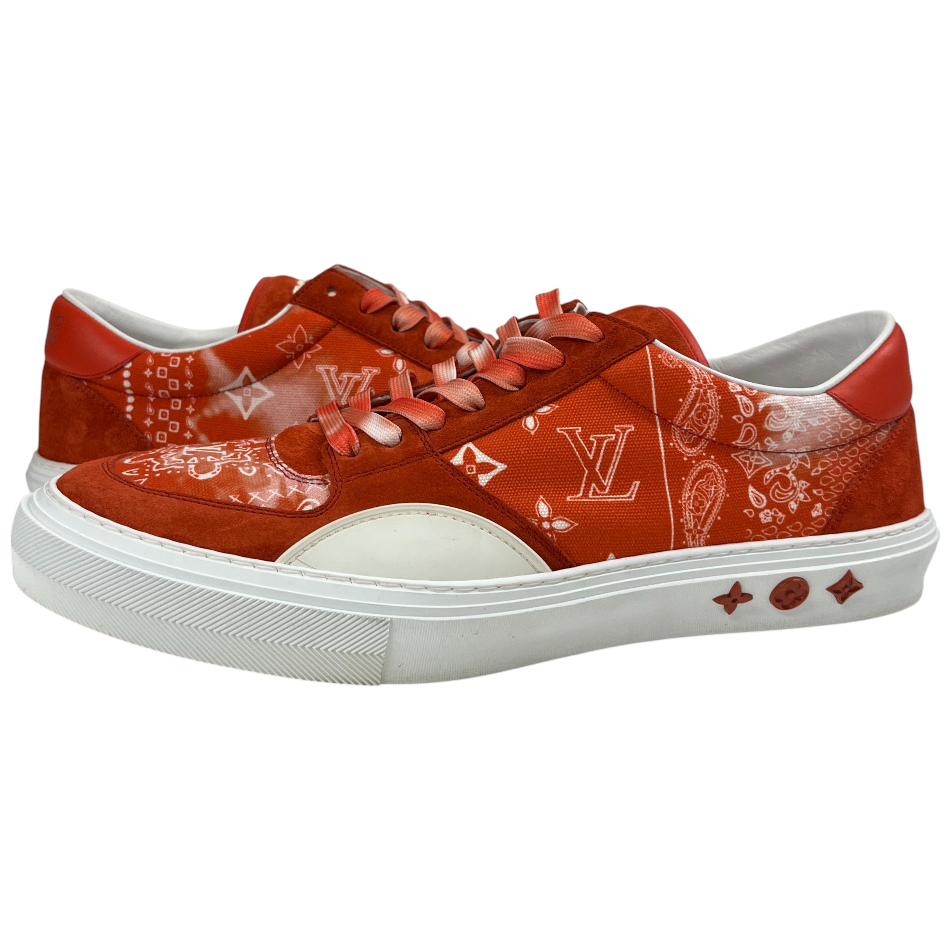 Men's Ollie Bandana Print Low Trainers Red Size EU 44 / UK 10