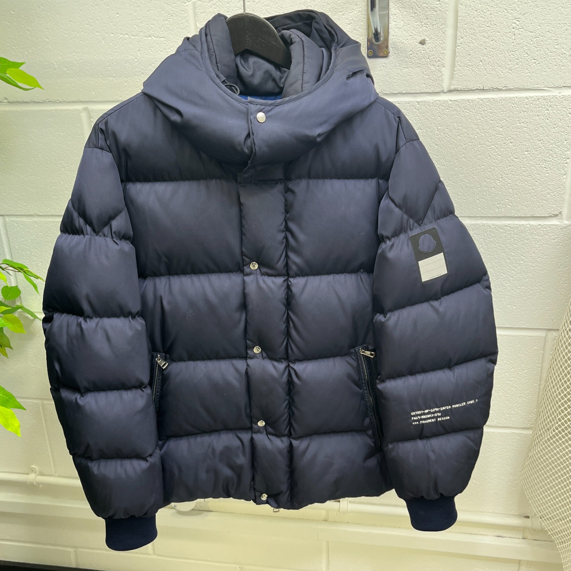 Men's Fragment Falcon Down Jacket Navy Size 3 / L