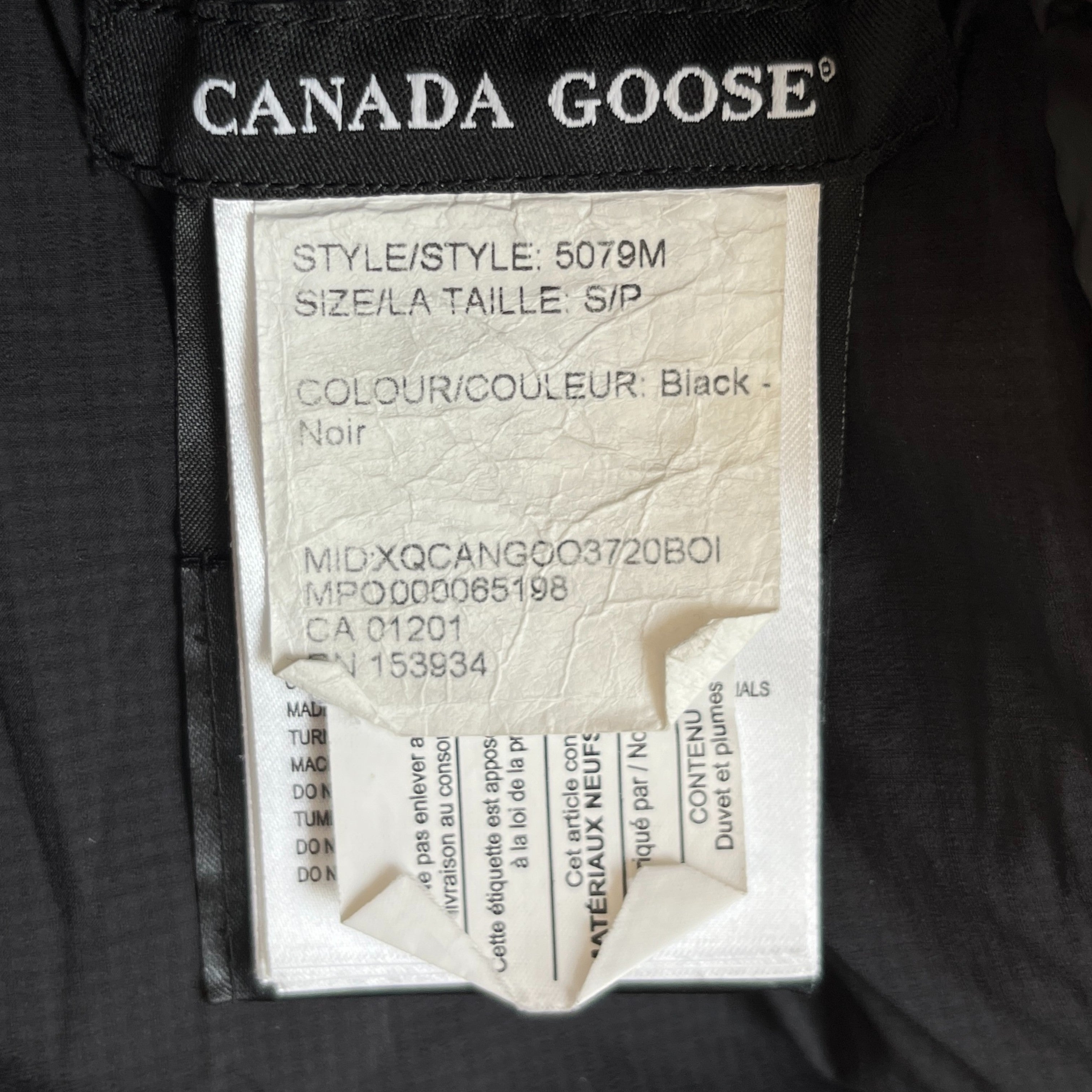 Men's Lodge Down Jacket Black Size S