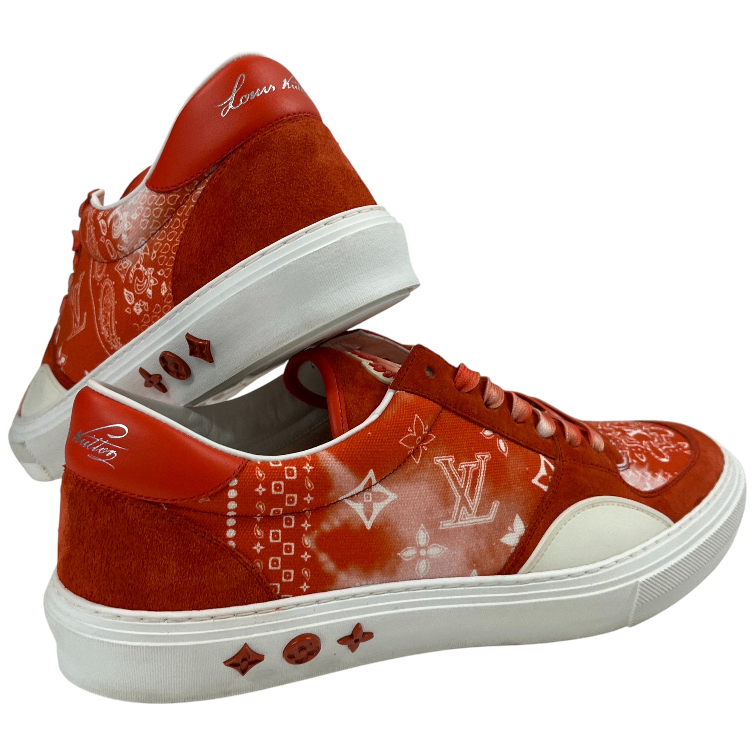 Men's Ollie Bandana Print Low Trainers Red Size EU 44 / UK 10