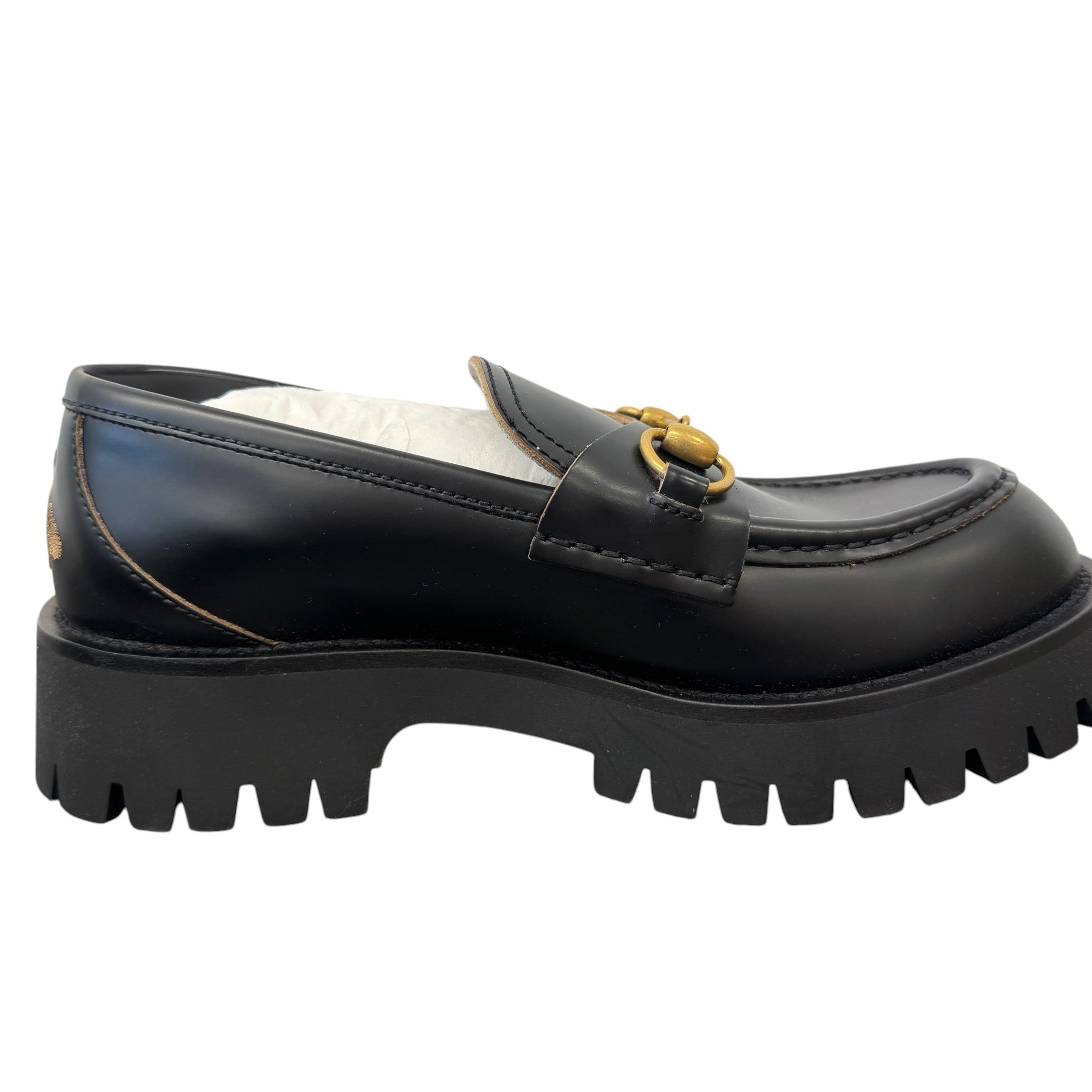 Women's Horsebit Platform Loafers Black Size EU 38.5 / UK 5.5