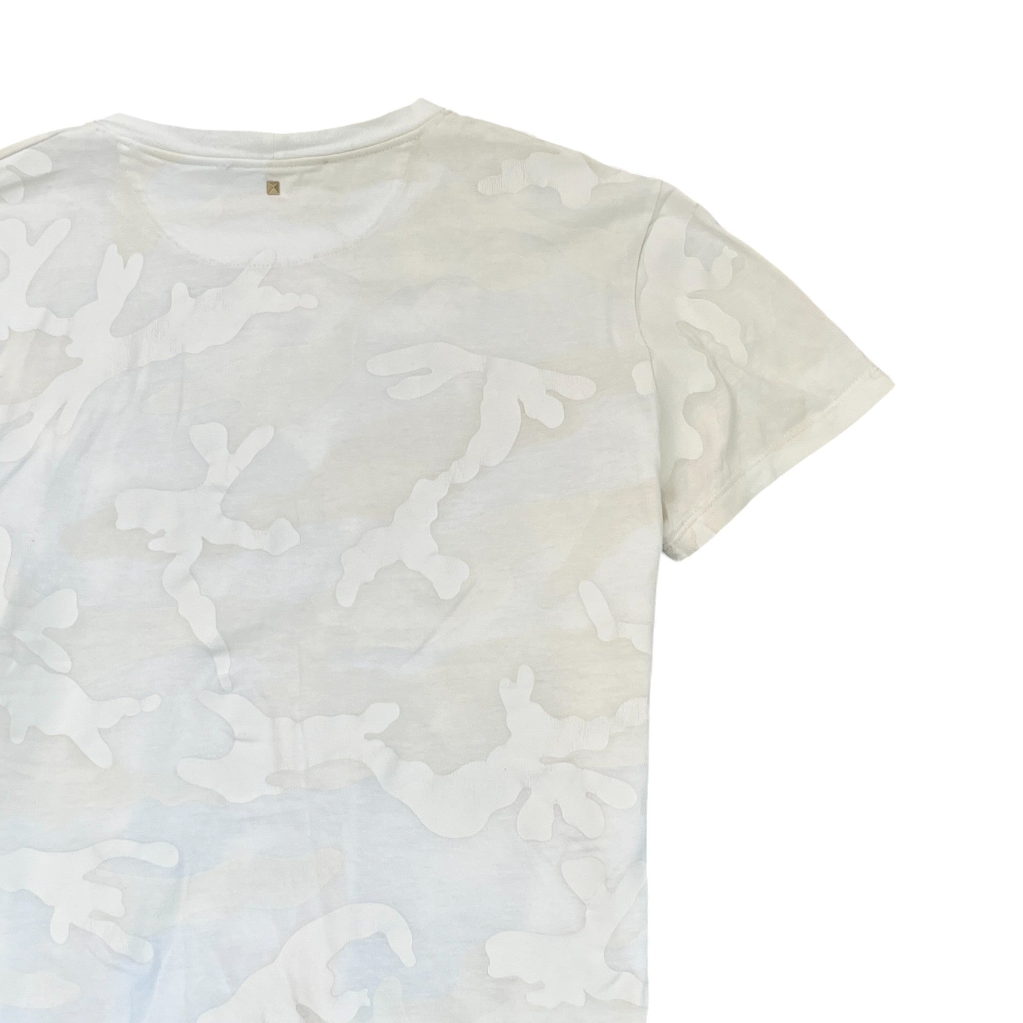 Men's Camouflage Logo Print Sweatshirt White Size M