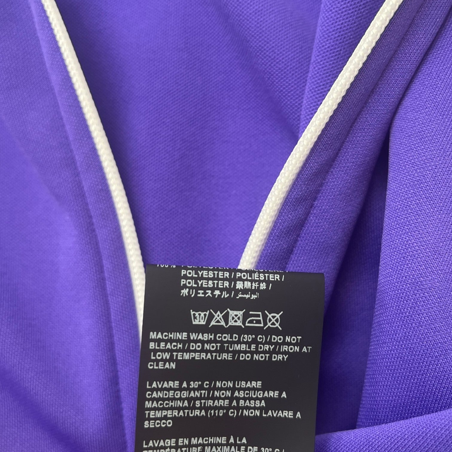 Men's Logo Print Track Jacket Purple Size L