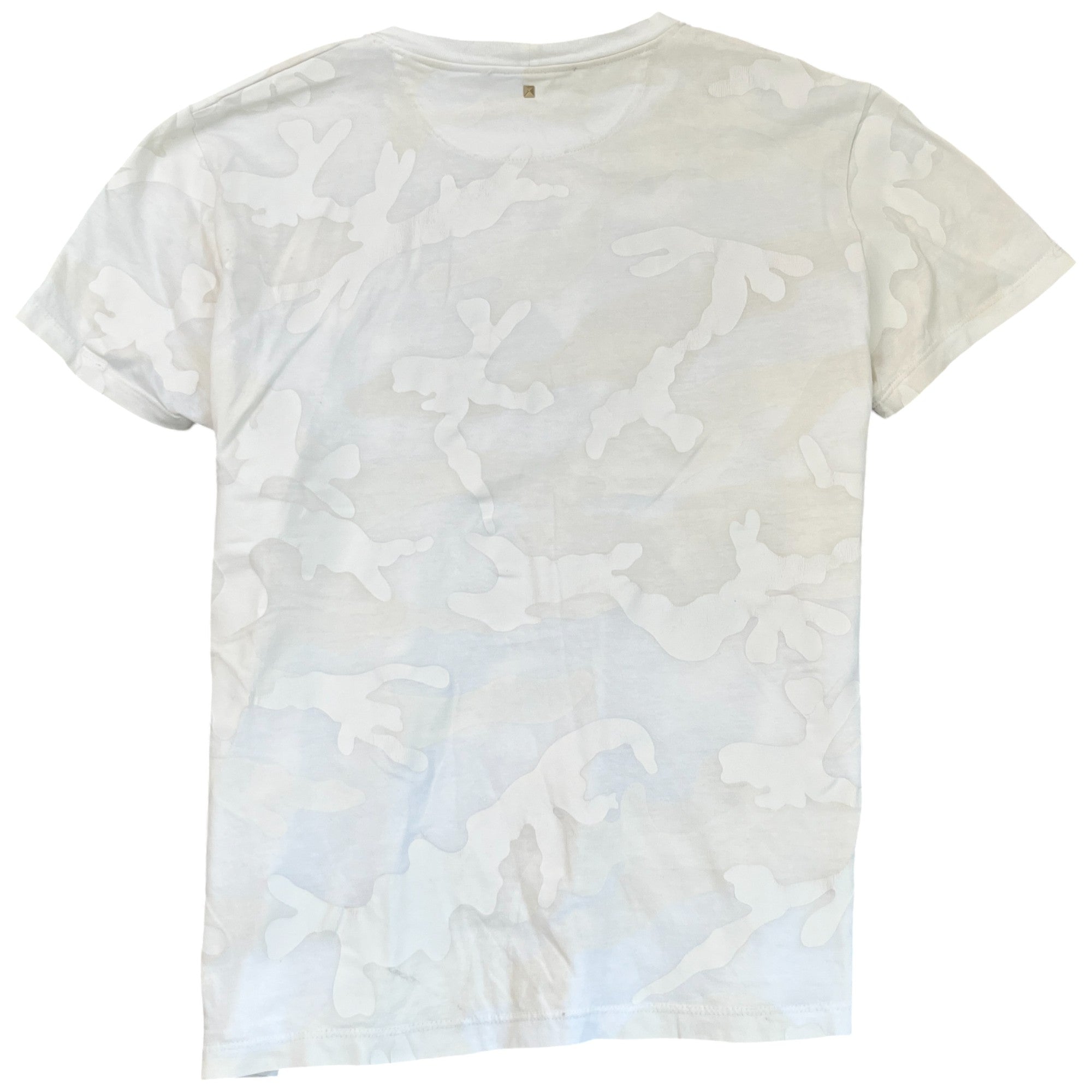 Men's Camouflage Logo Print Sweatshirt White Size M