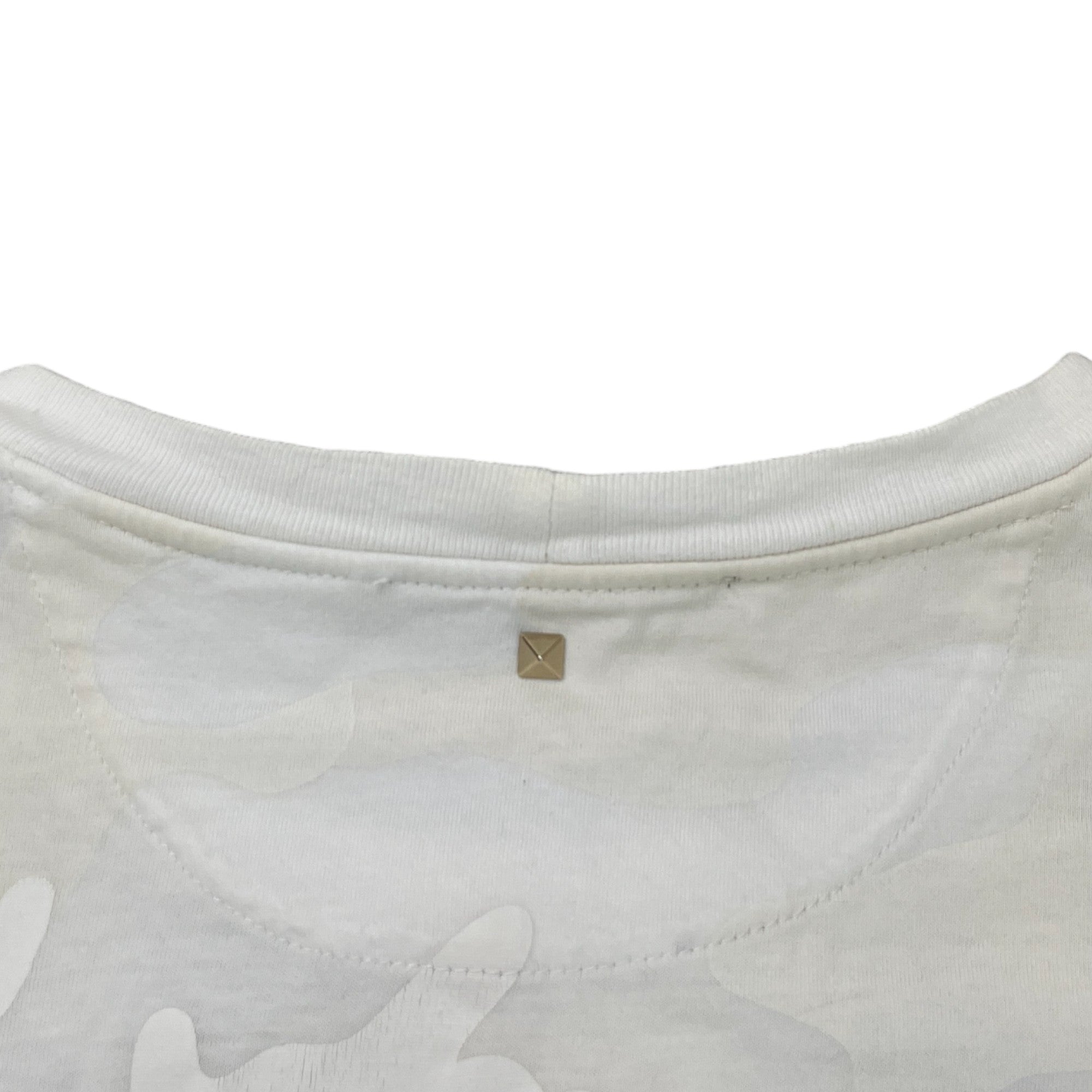 Men's Camouflage Logo Print Sweatshirt White Size M