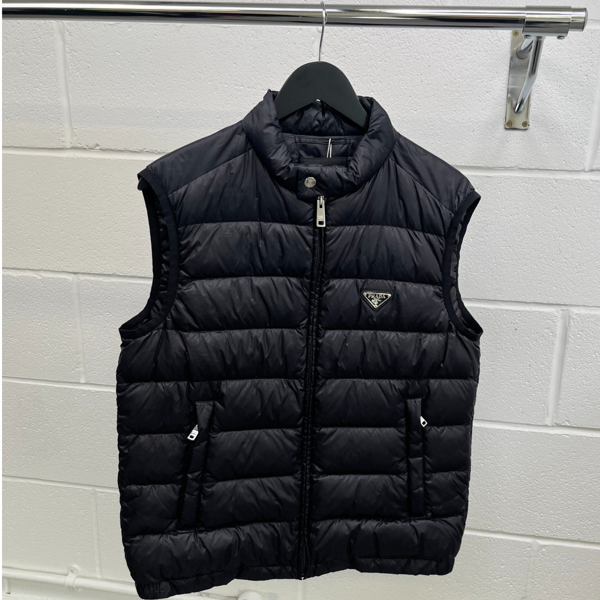 Men's Plaque Logo Gilet Black Size IT 50 / L