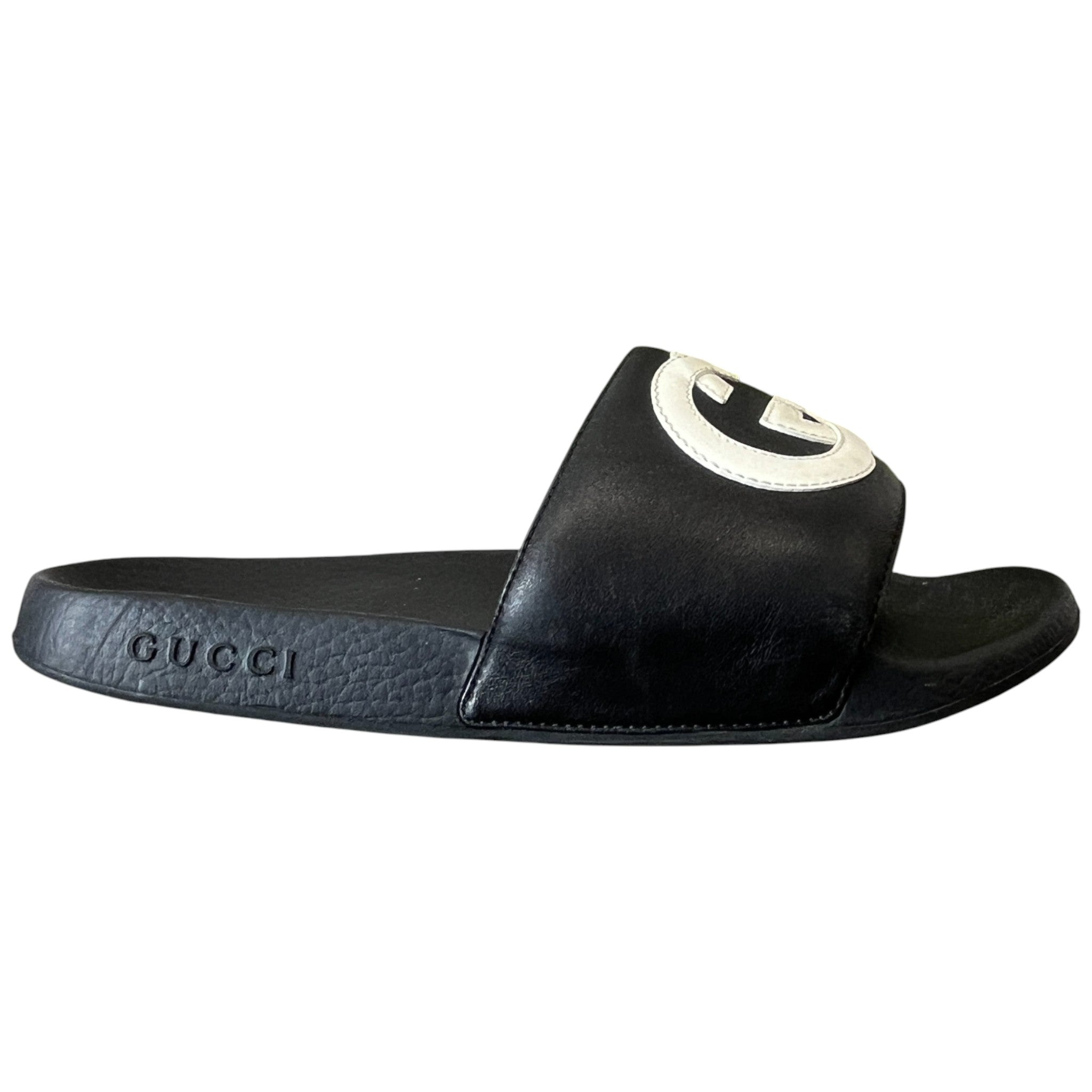 Men's Interlocking G Slides Black Size EU 40 / UK 6