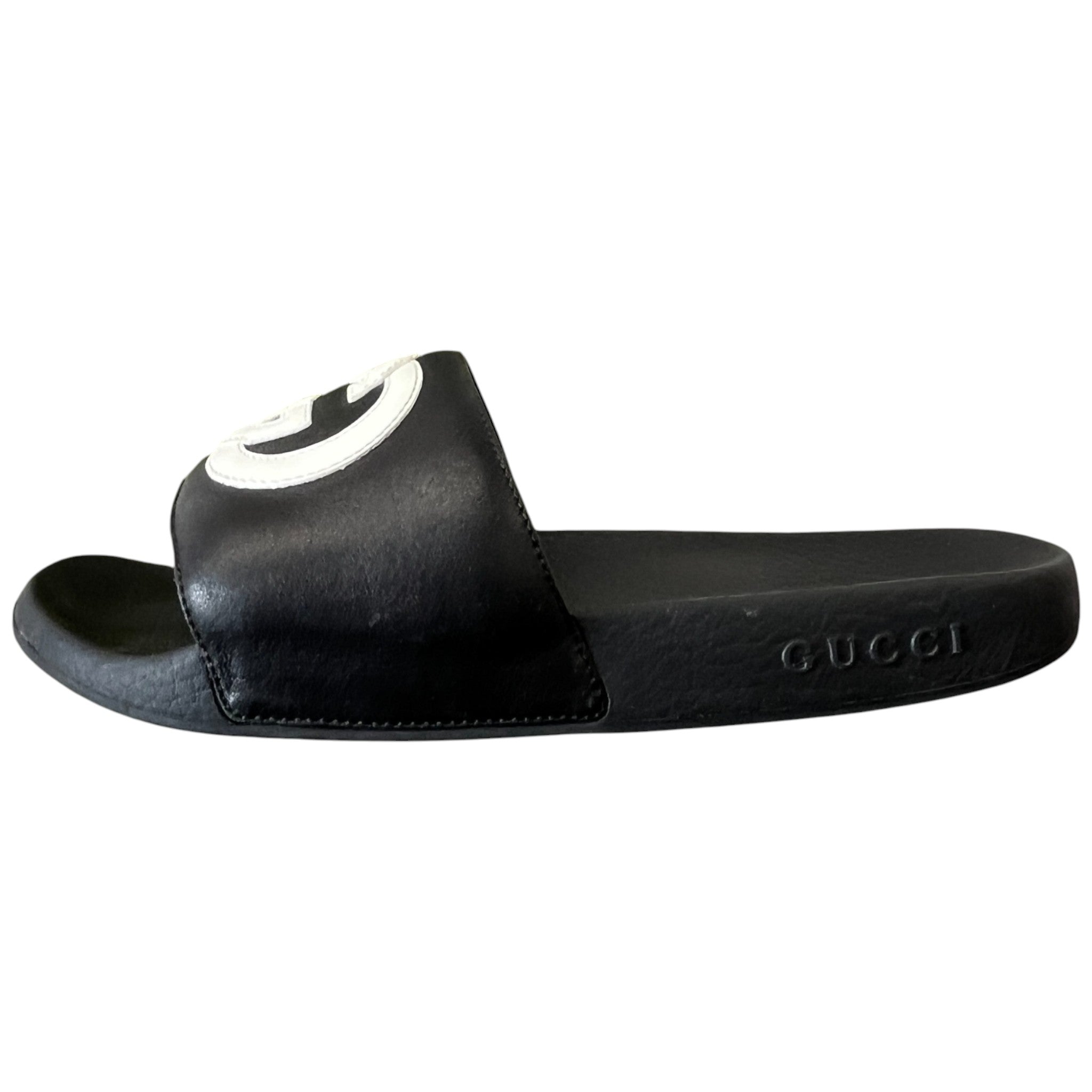 Men's Interlocking G Slides Black Size EU 40 / UK 6