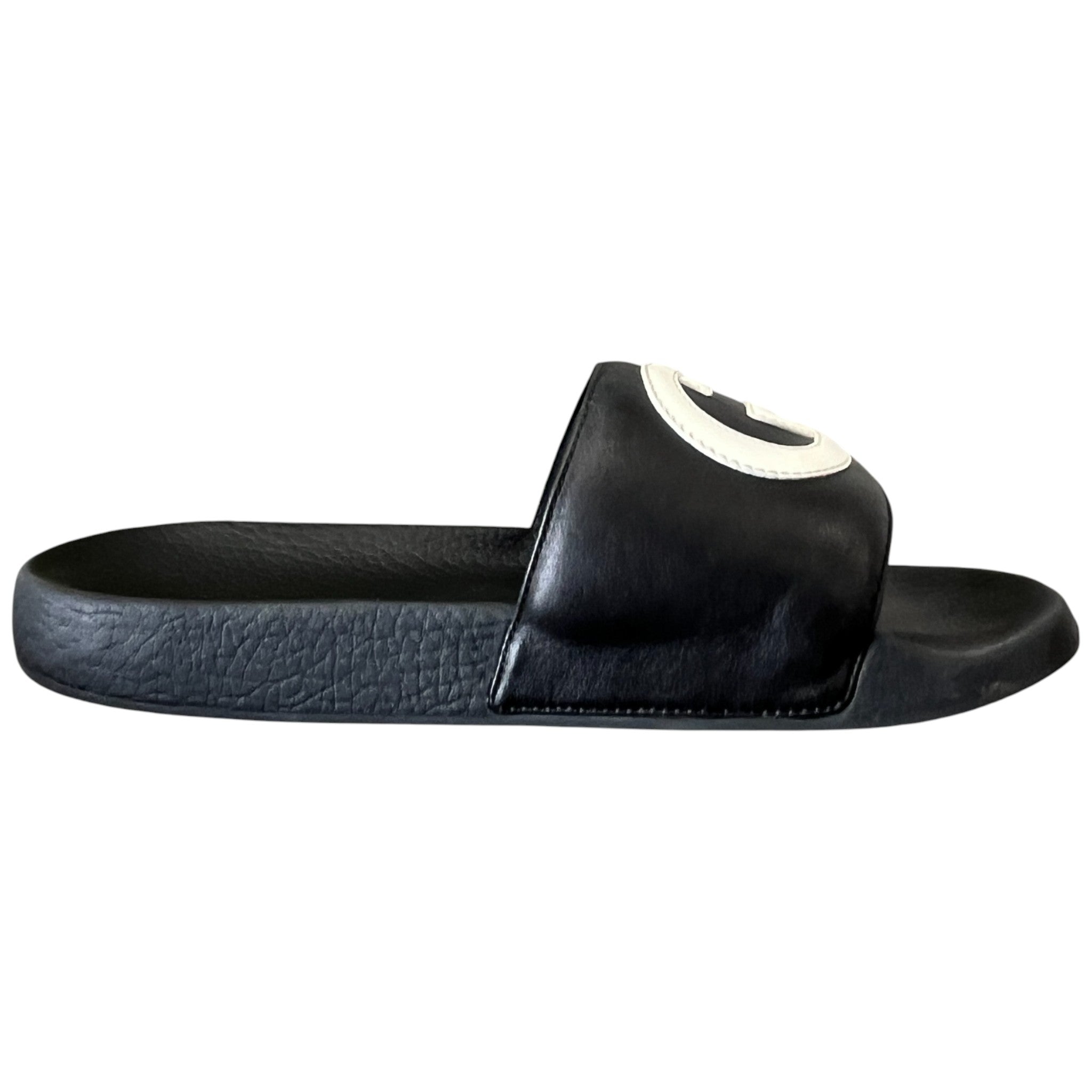 Men's Interlocking G Slides Black Size EU 40 / UK 6