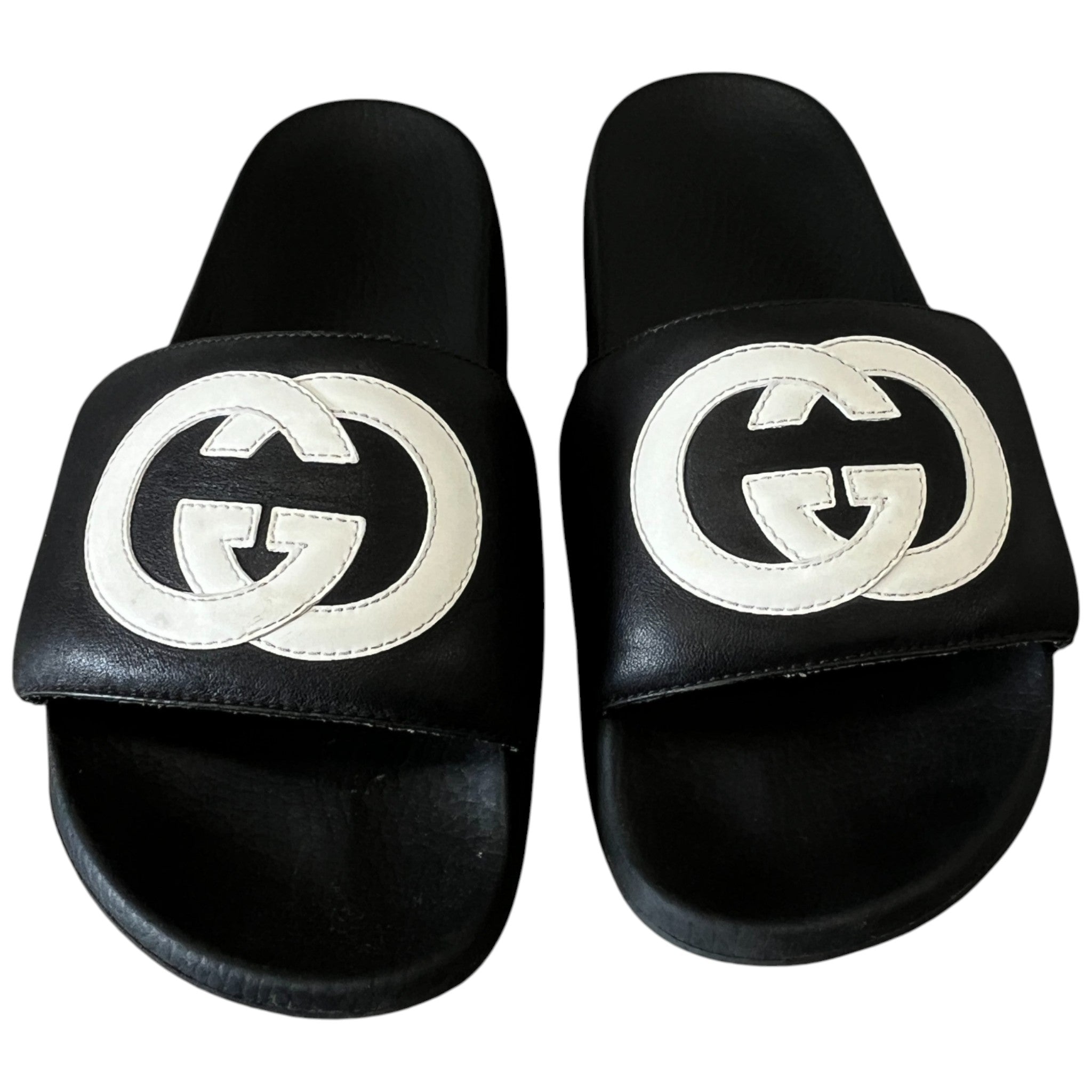 Men's Interlocking G Slides Black Size EU 40 / UK 6