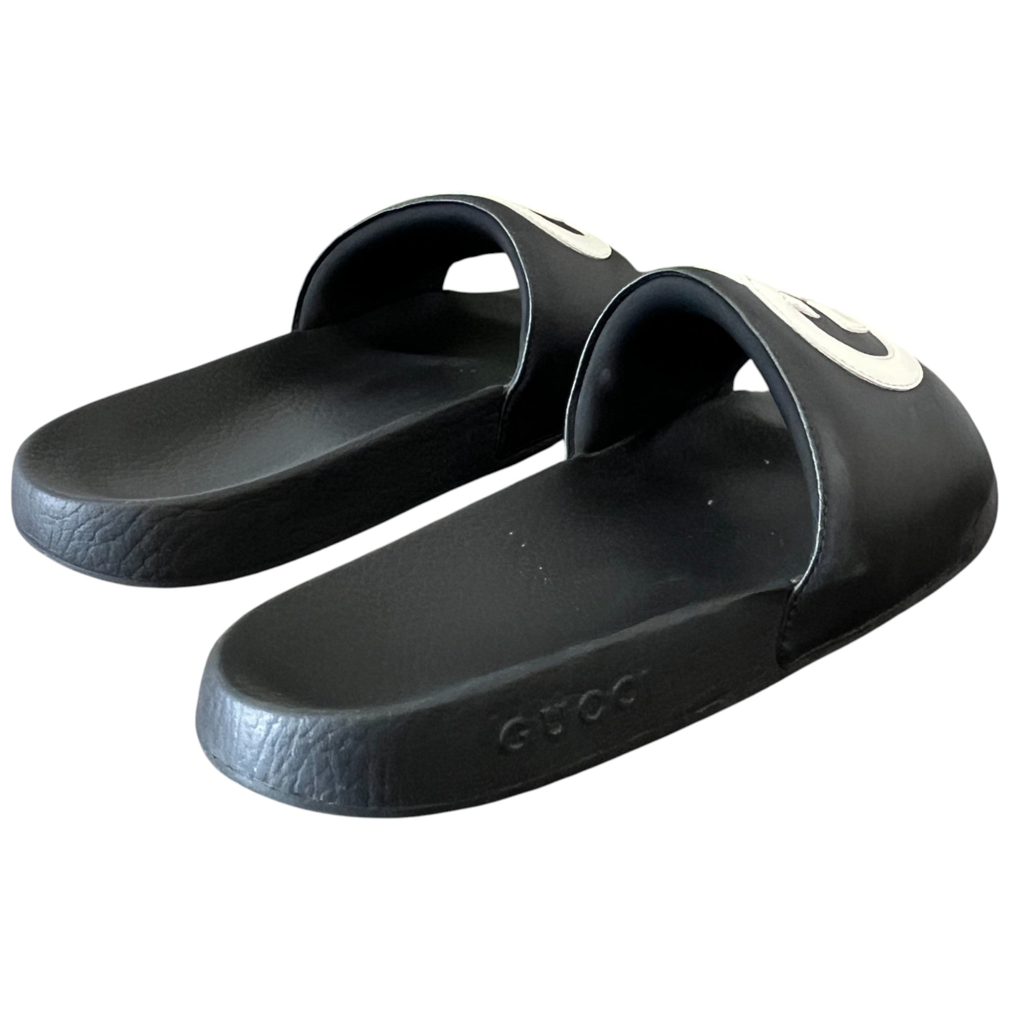 Men's Interlocking G Slides Black Size EU 40 / UK 6