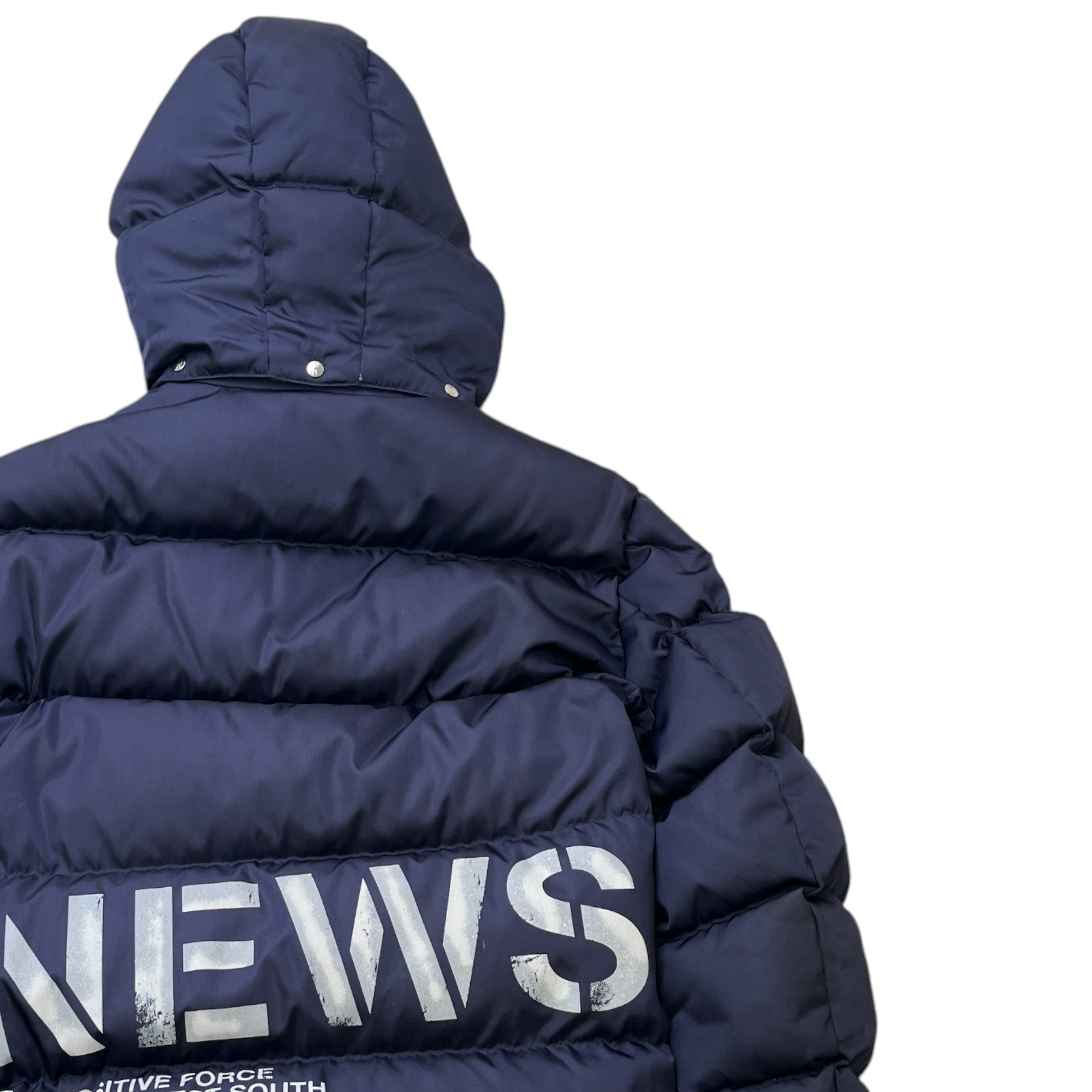 Men's Fragment Falcon Down Jacket Navy Size 3 / L