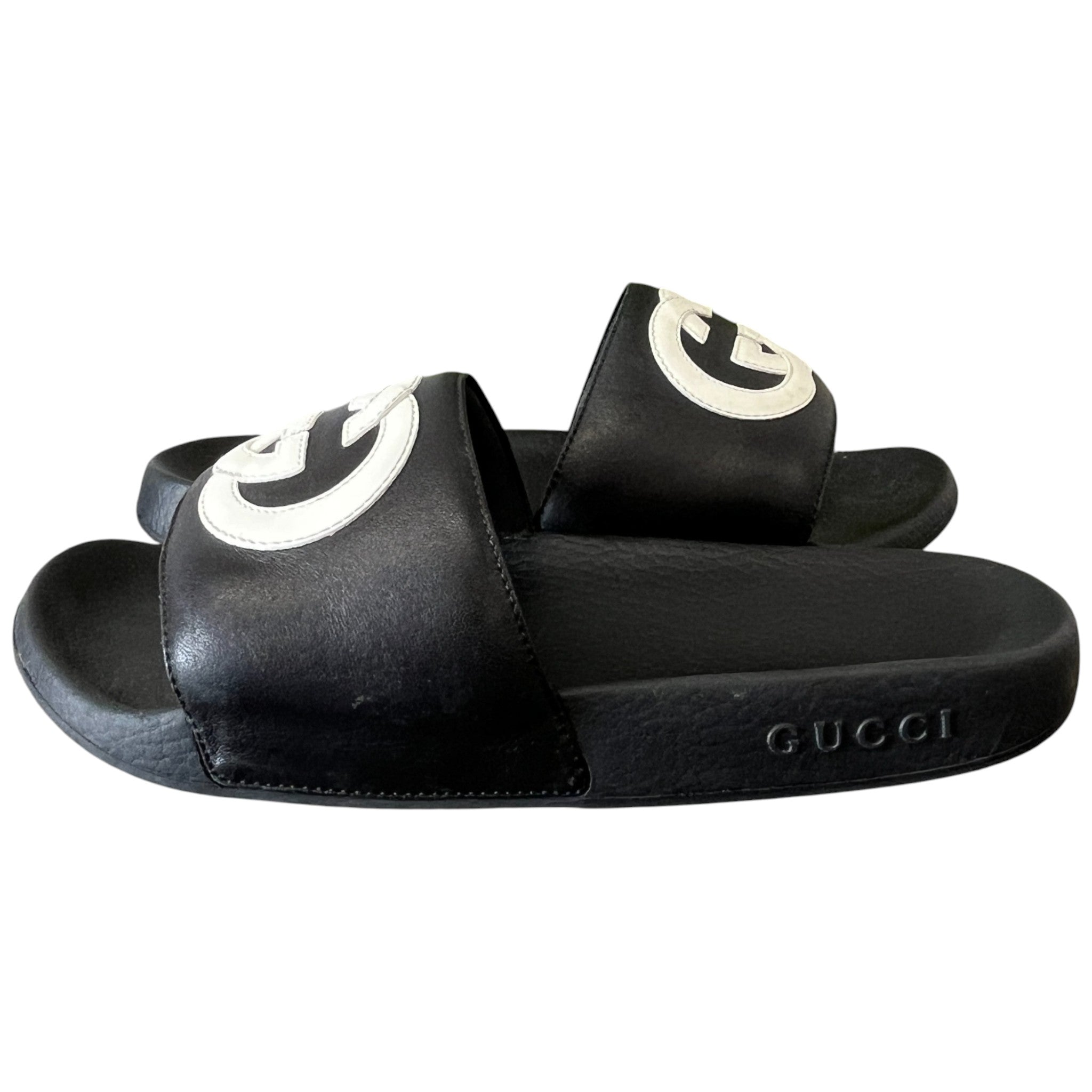 Men's Interlocking G Slides Black Size EU 40 / UK 6