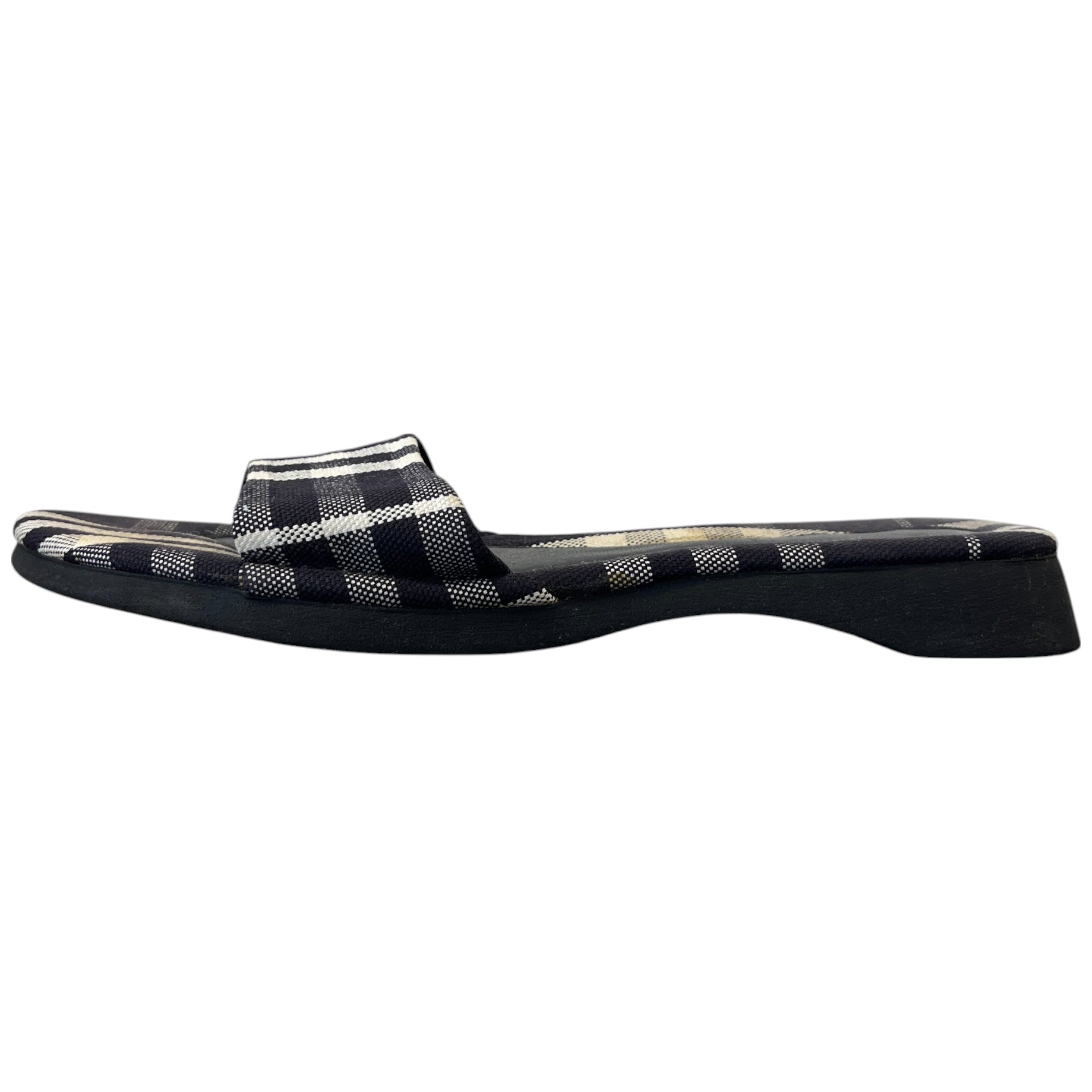 Women's Checkered Slides Navy Size EU 37.5 / UK 4.5