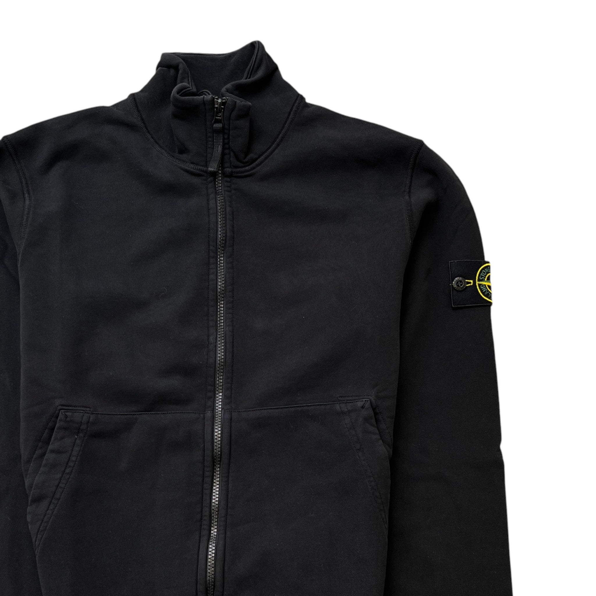 Men's Applique Logo Track Jacket Black Size M