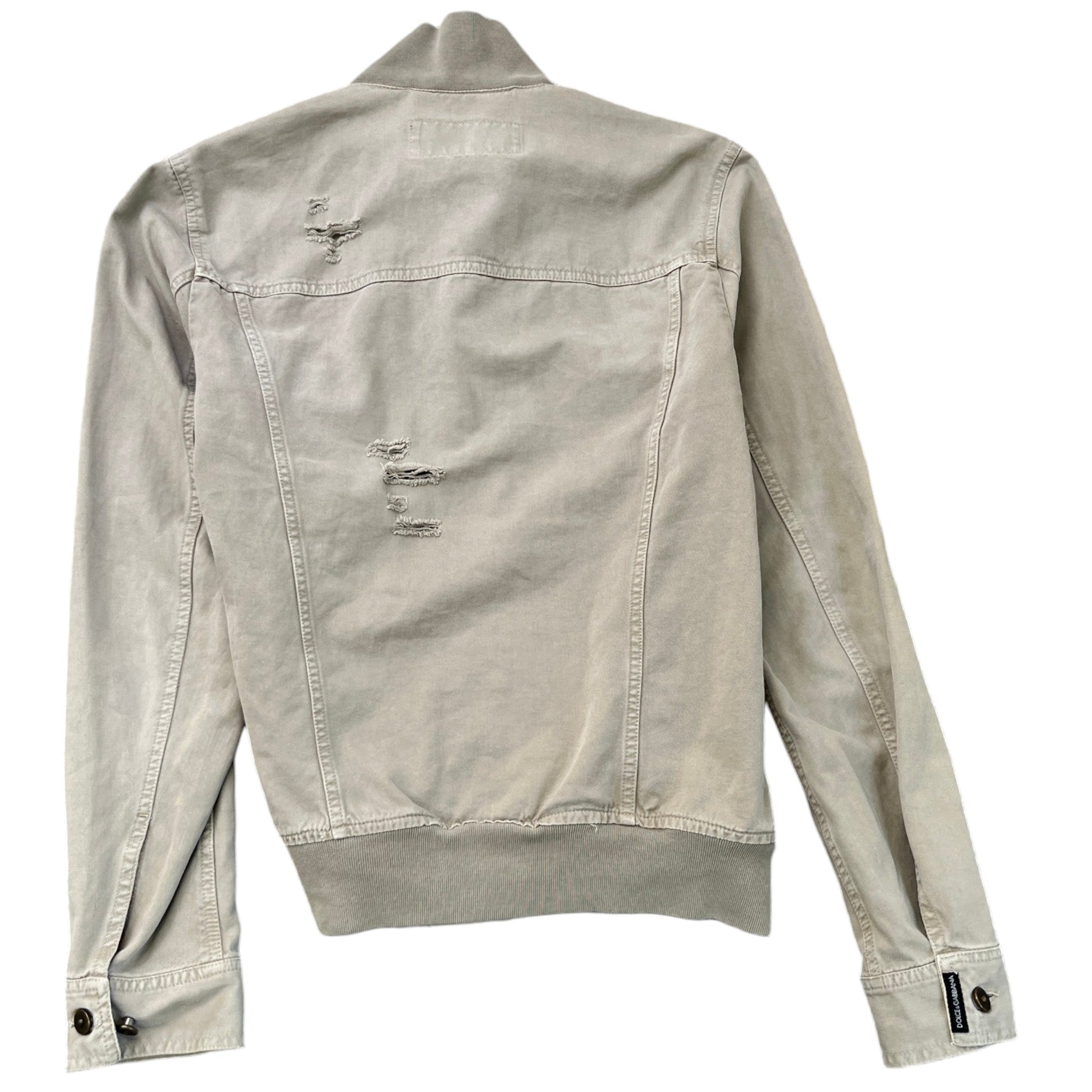 Men's Utility Logo Denim Jacket Beige Size IT 44 / XS