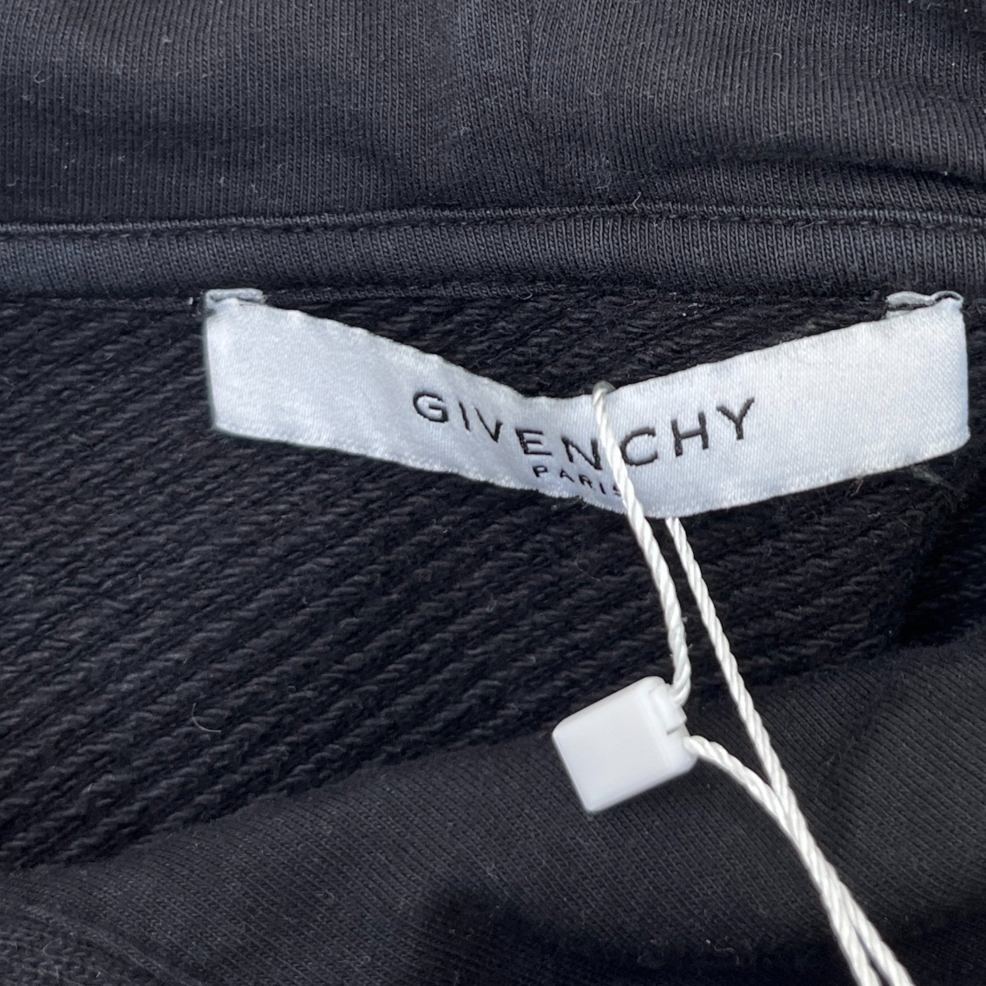 Men's Logo Print Hoodie Black Size S