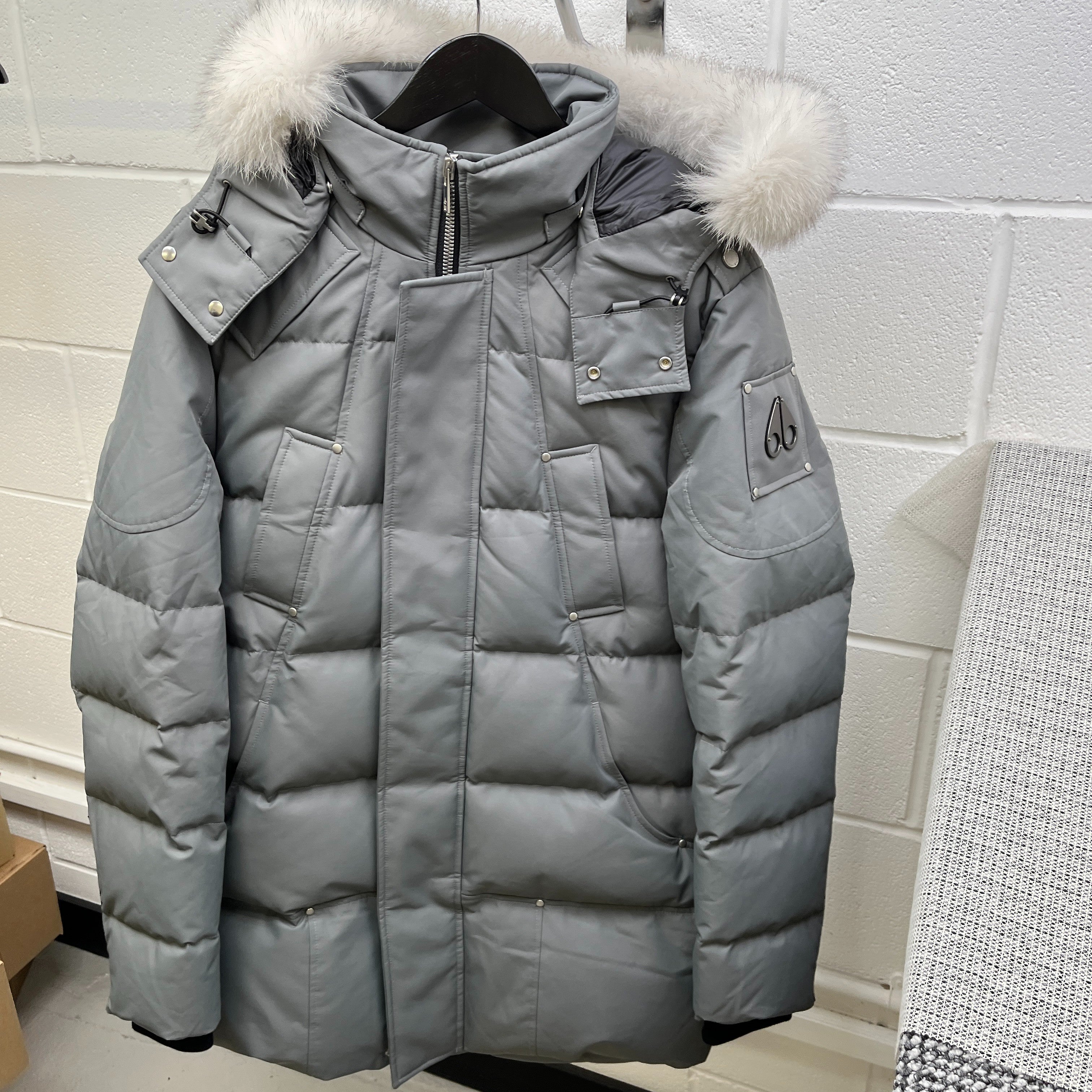 Men's Cloud Neoshear Parka Down Jacket Grey Size M
