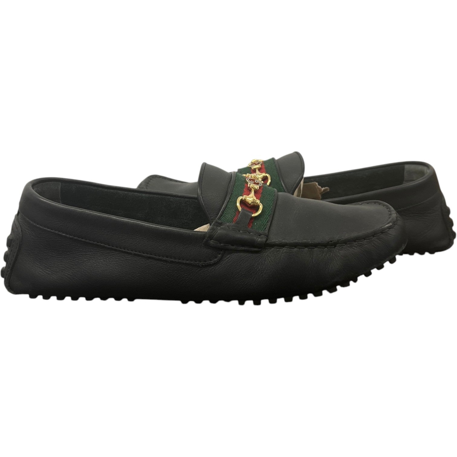 Men's Ayrton Webbing Trimmed Horsebit Driver Loafers Black Size EU 42.5 / UK 8.5