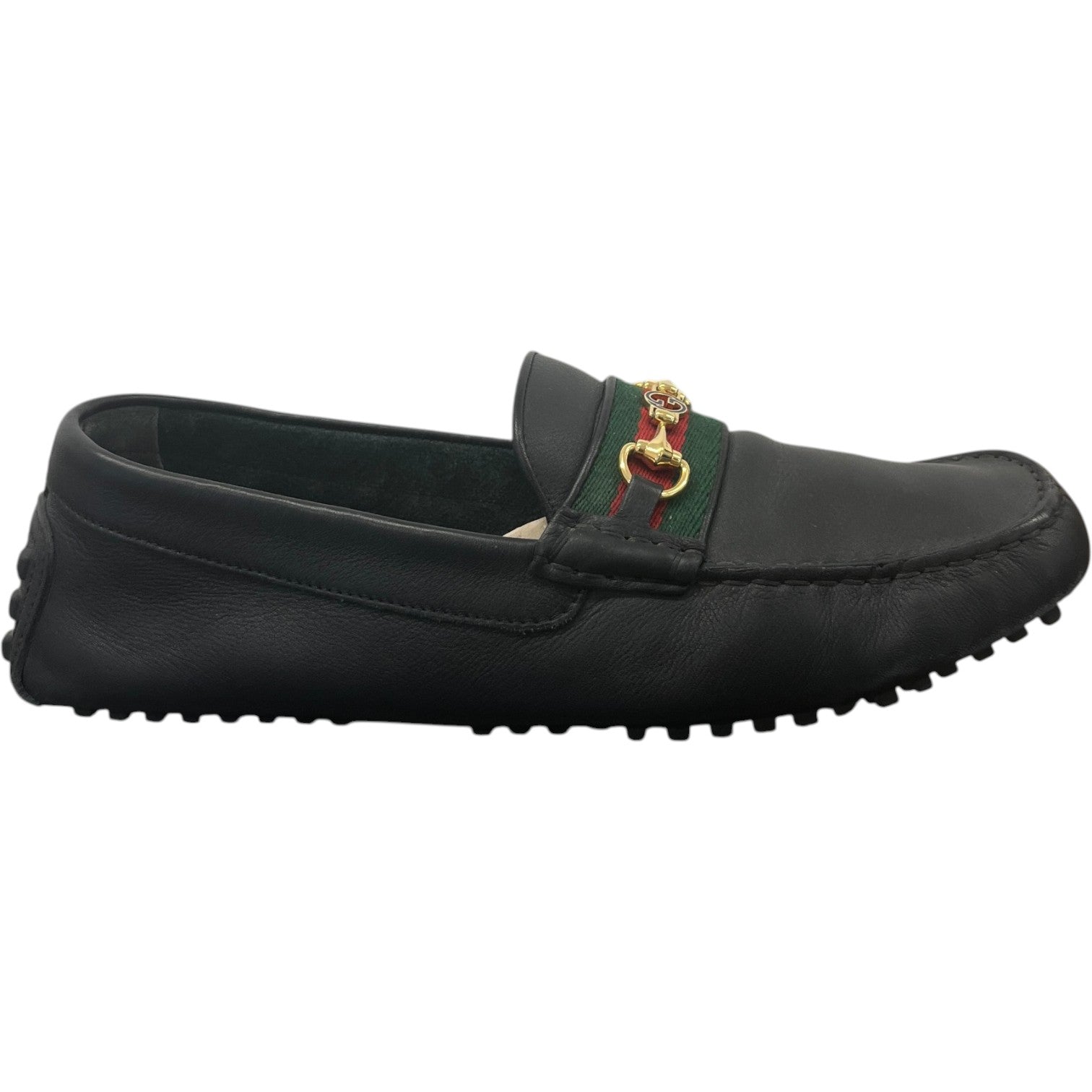 Men's Ayrton Webbing Trimmed Horsebit Driver Loafers Black Size EU 42.5 / UK 8.5
