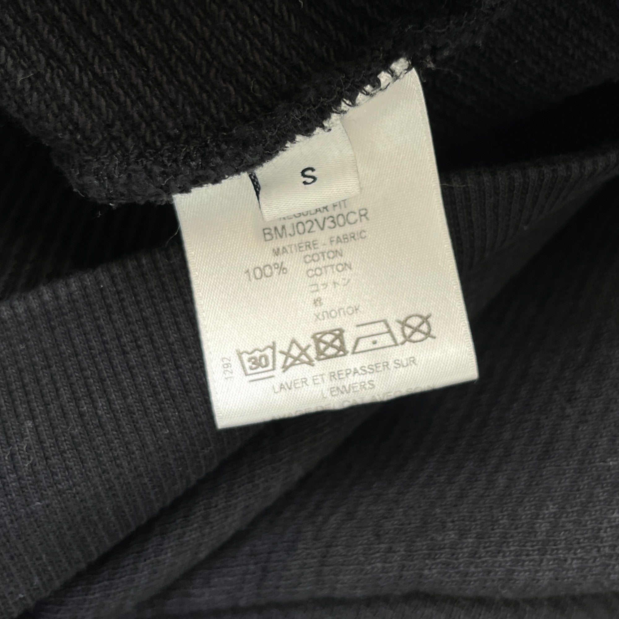 Men's Logo Print Hoodie Black Size S