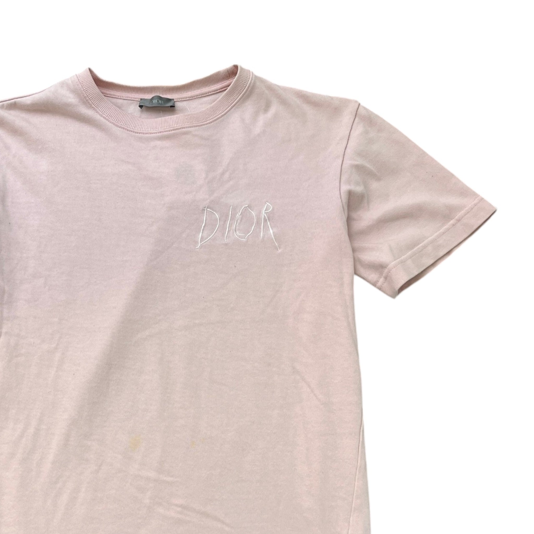Men's Embroidered Logo T-Shirt Pink Size S