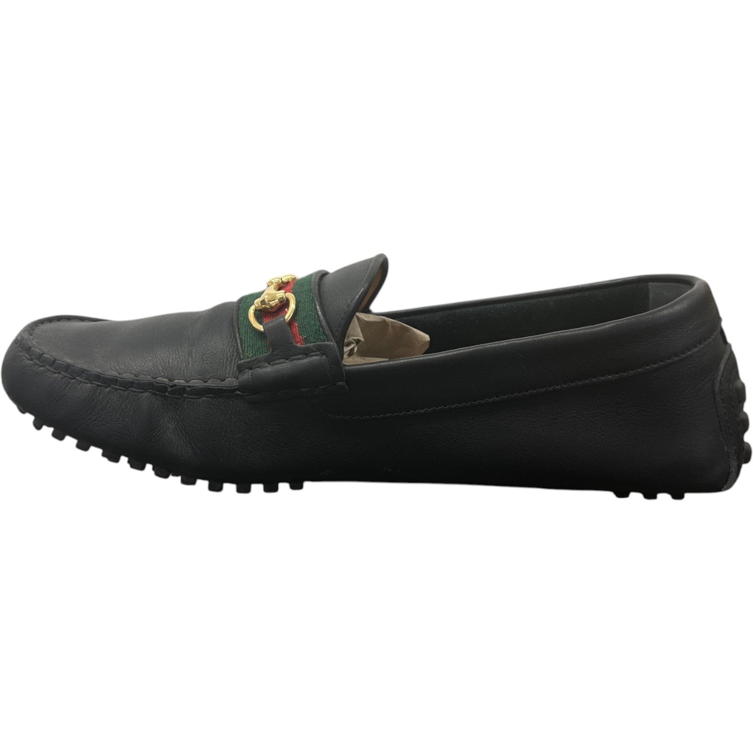 Men's Ayrton Webbing Trimmed Horsebit Driver Loafers Black Size EU 42.5 / UK 8.5