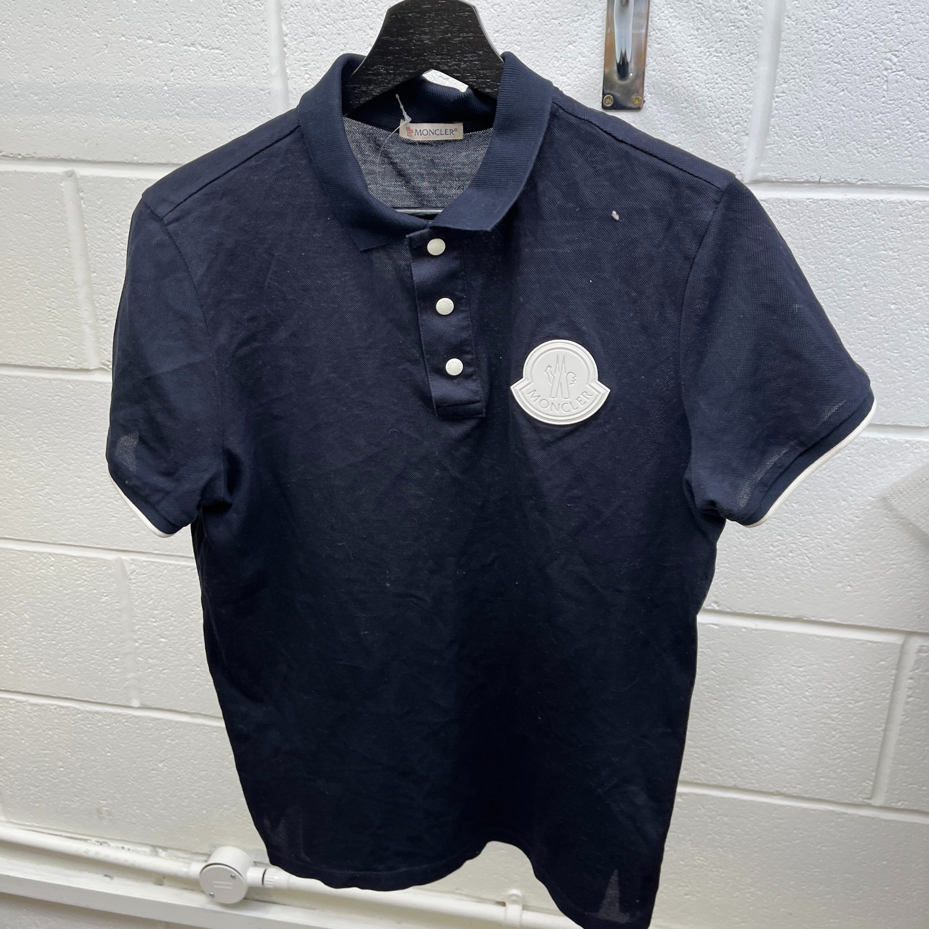 Men's Maglia Polo Shirt Navy Size S