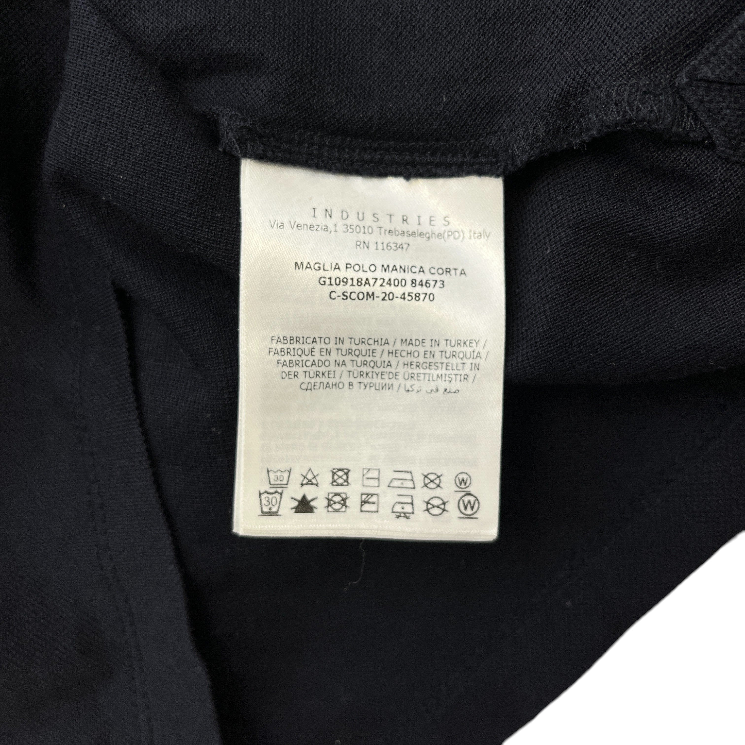 Men's Maglia Polo Shirt Navy Size S