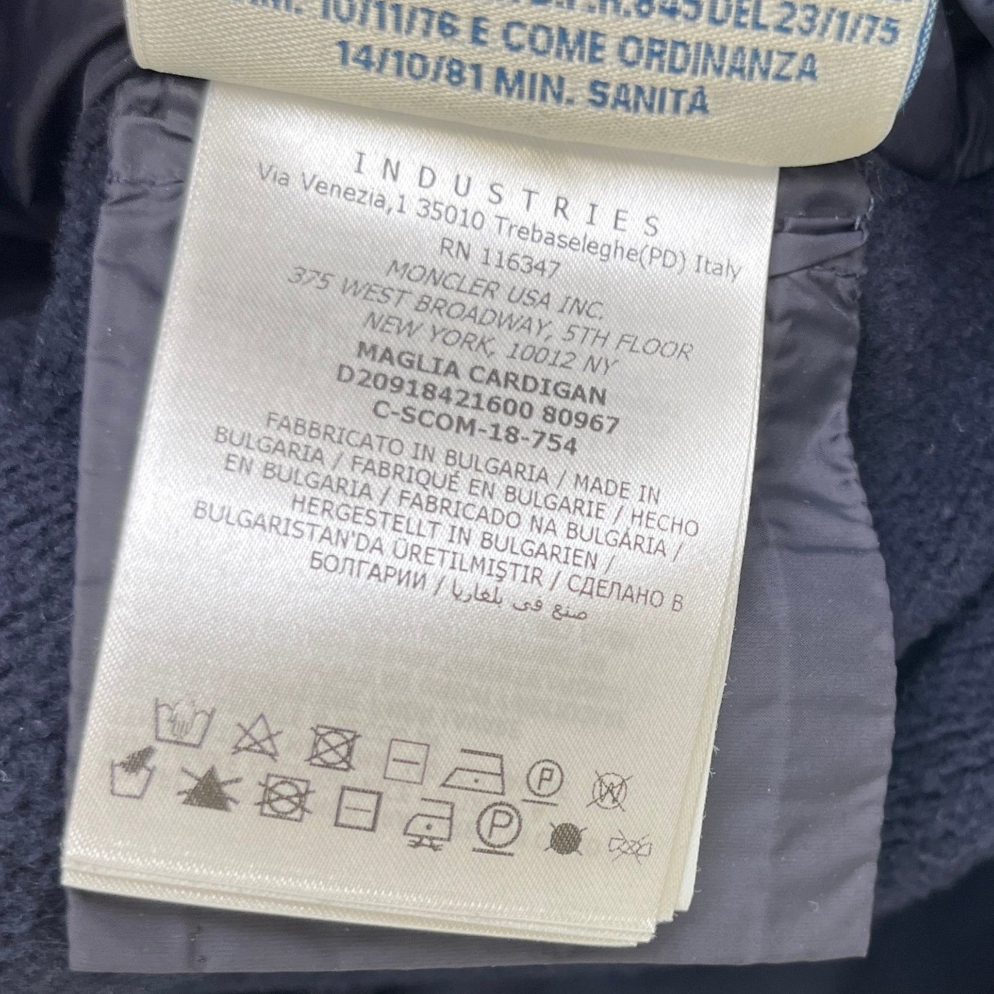 Men's Maglia Cardigan Jacket Navy Size M