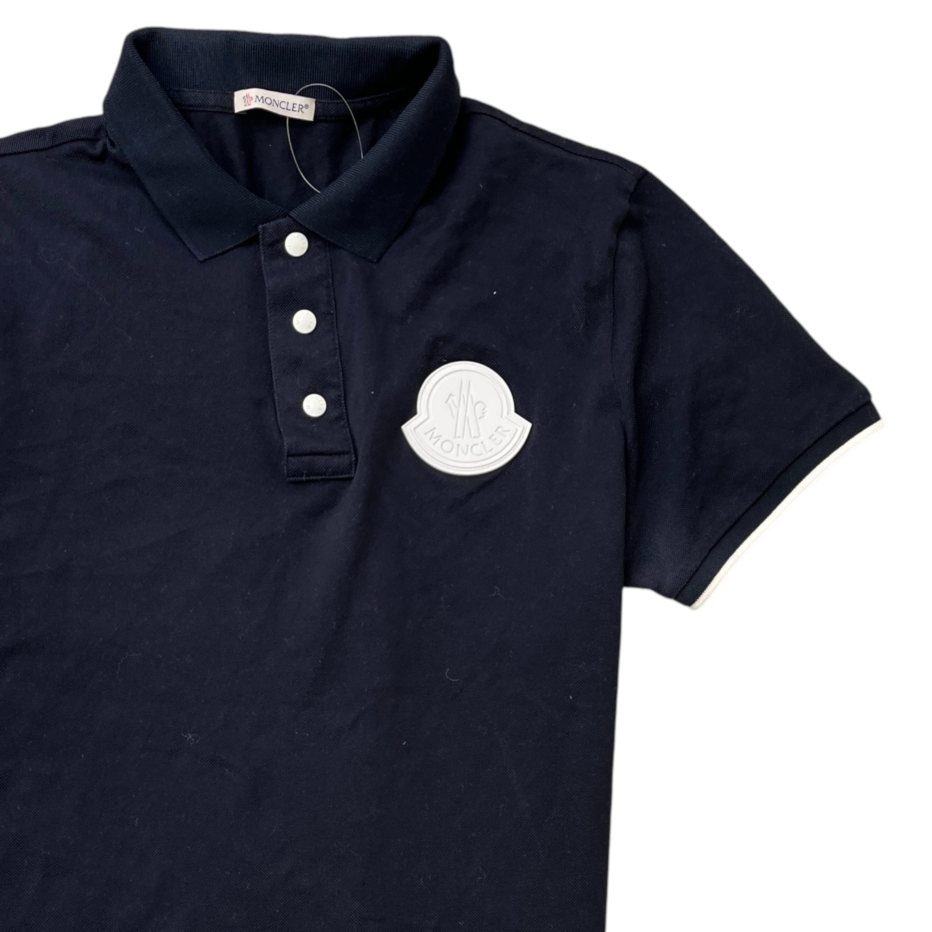 Men's Maglia Polo Shirt Navy Size S