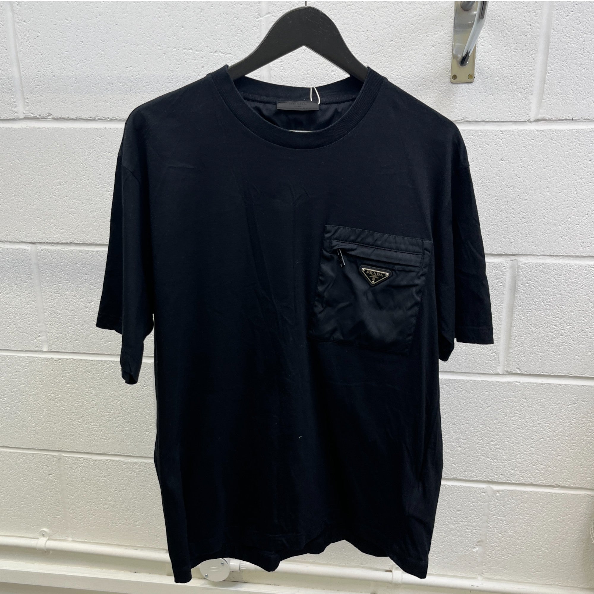 Men's Pocket Plaque Logo T-Shirt Black Size XL