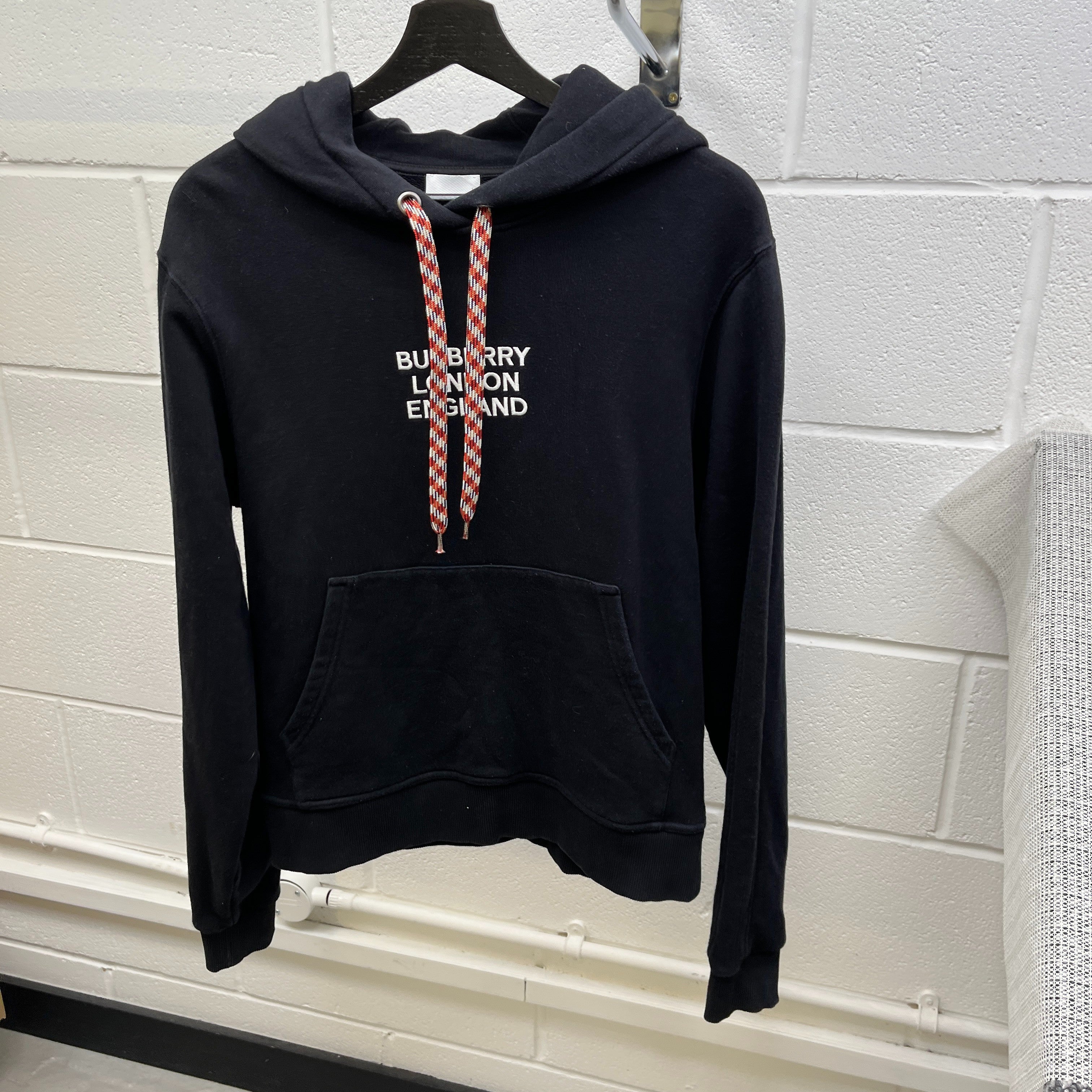 Women's Embroidered Logo Hoodie Black Size XS