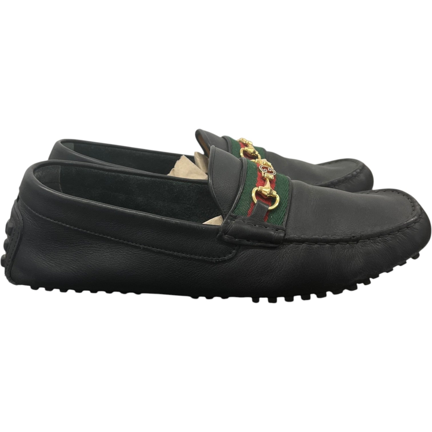 Men's Ayrton Webbing Trimmed Horsebit Driver Loafers Black Size EU 42.5 / UK 8.5