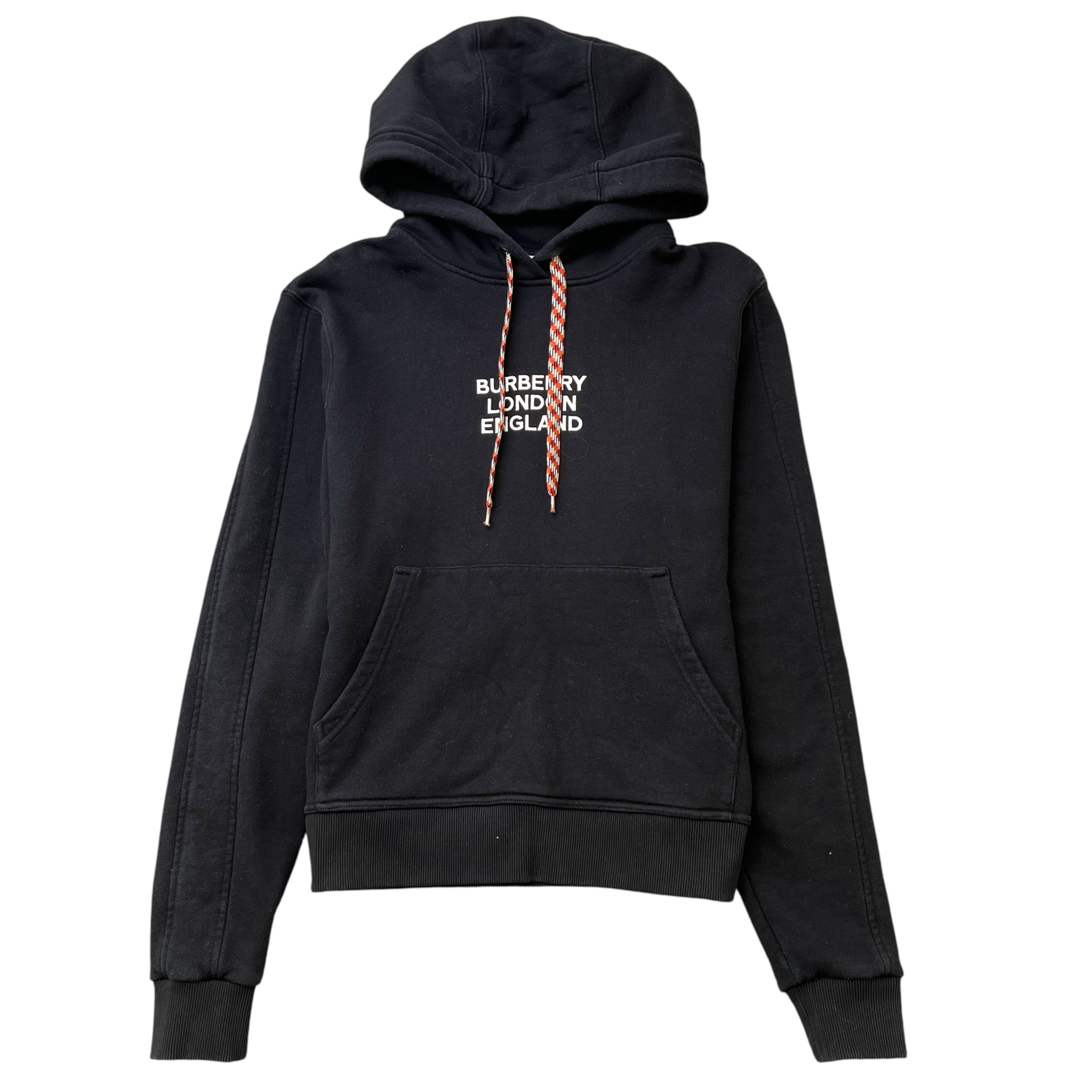 Women's Embroidered Logo Hoodie Black Size XS