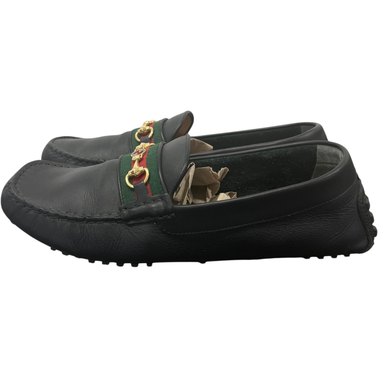 Men's Ayrton Webbing Trimmed Horsebit Driver Loafers Black Size EU 42.5 / UK 8.5