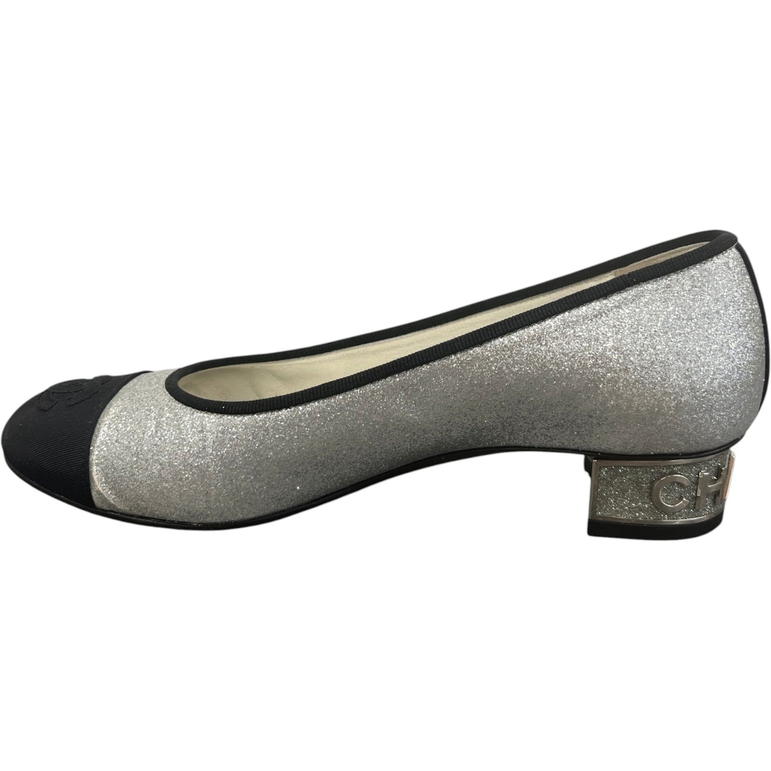 Women's Glitter Cc Toe Cap Mules Silver Size EU 35.5 / UK 2.5