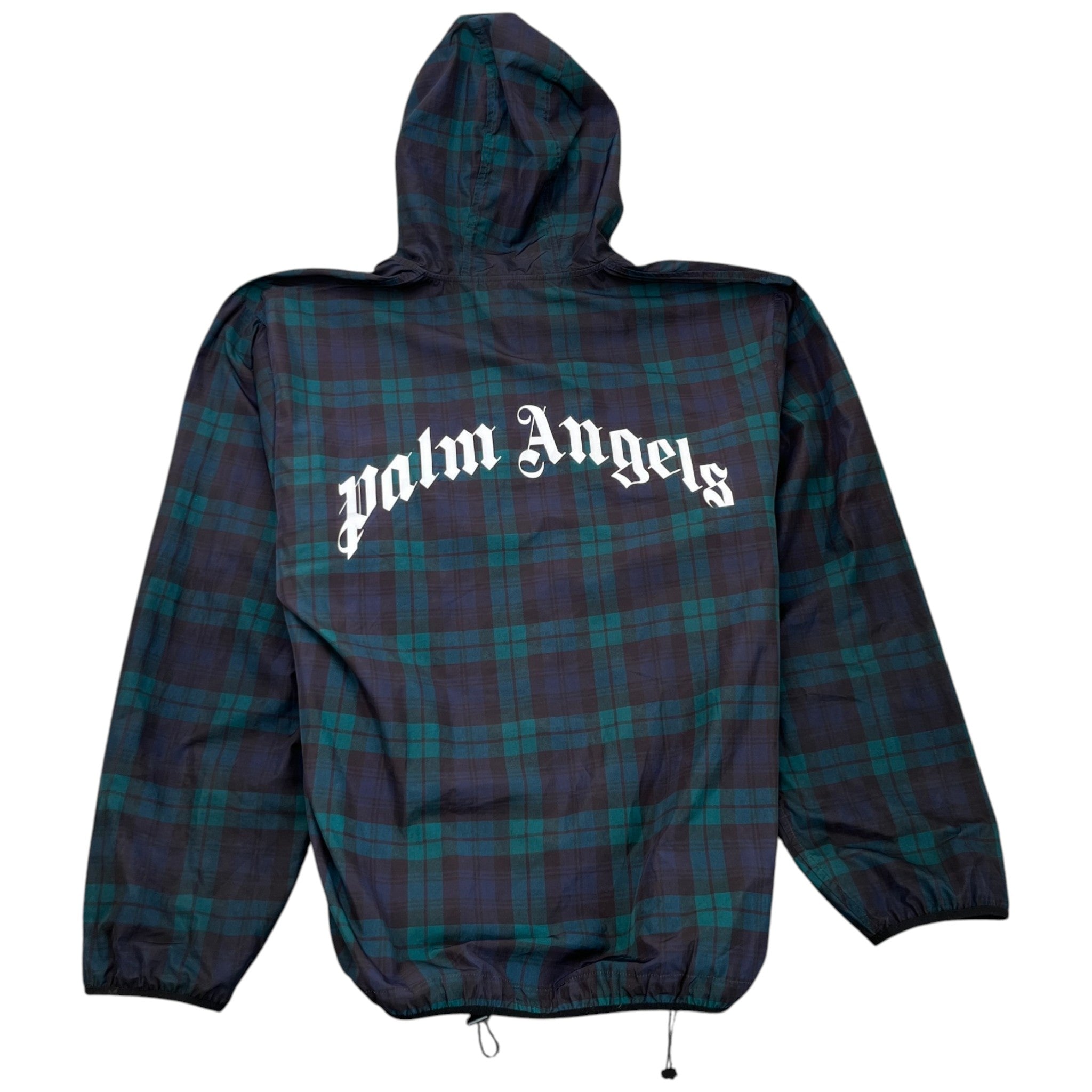 Men's Tartan Black Watch Windbreaker Green Size L