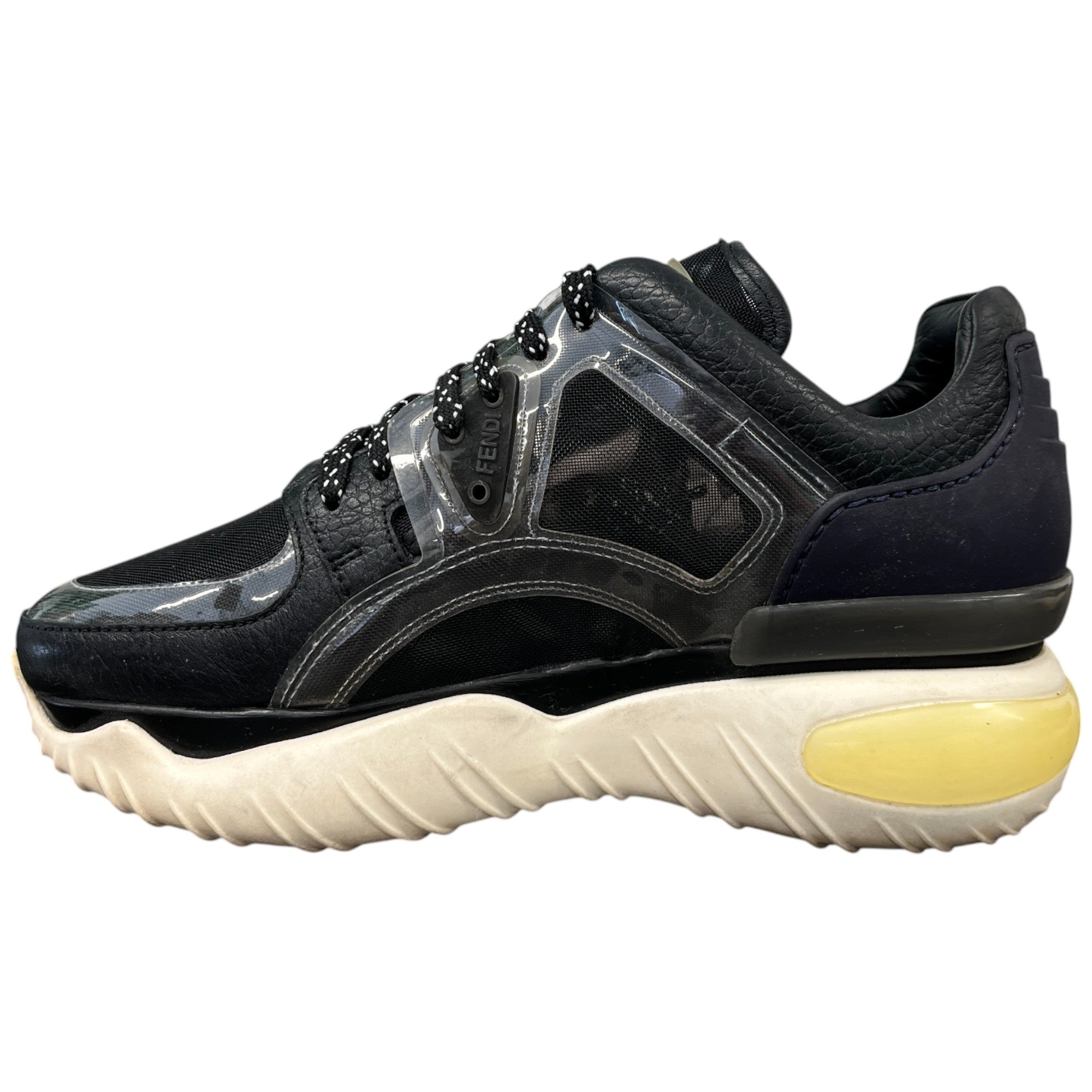 Women's Sheer Panel Low Trainers Black Size EU 37 / UK 4