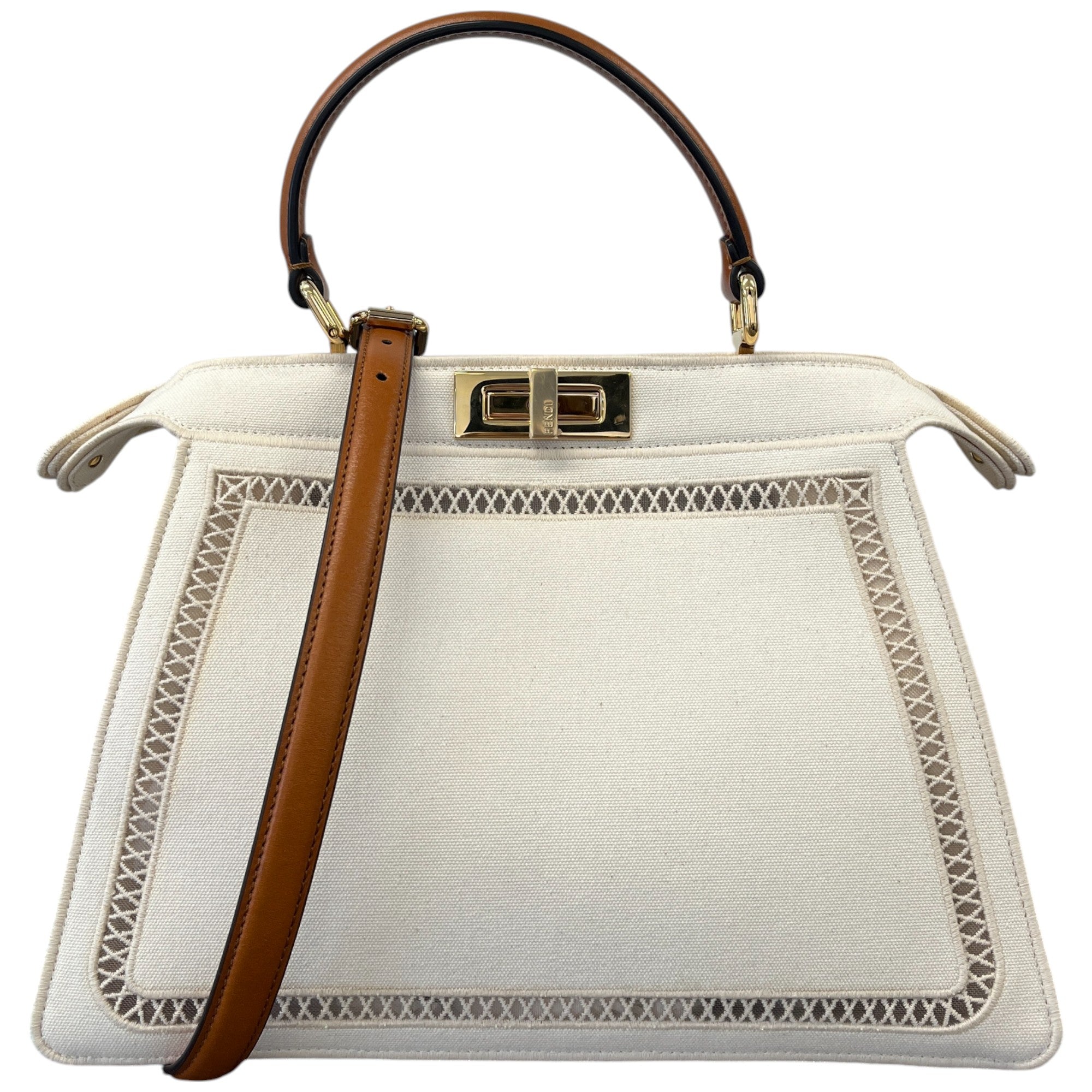 Women's Medium Peekaboo Handbag Cream