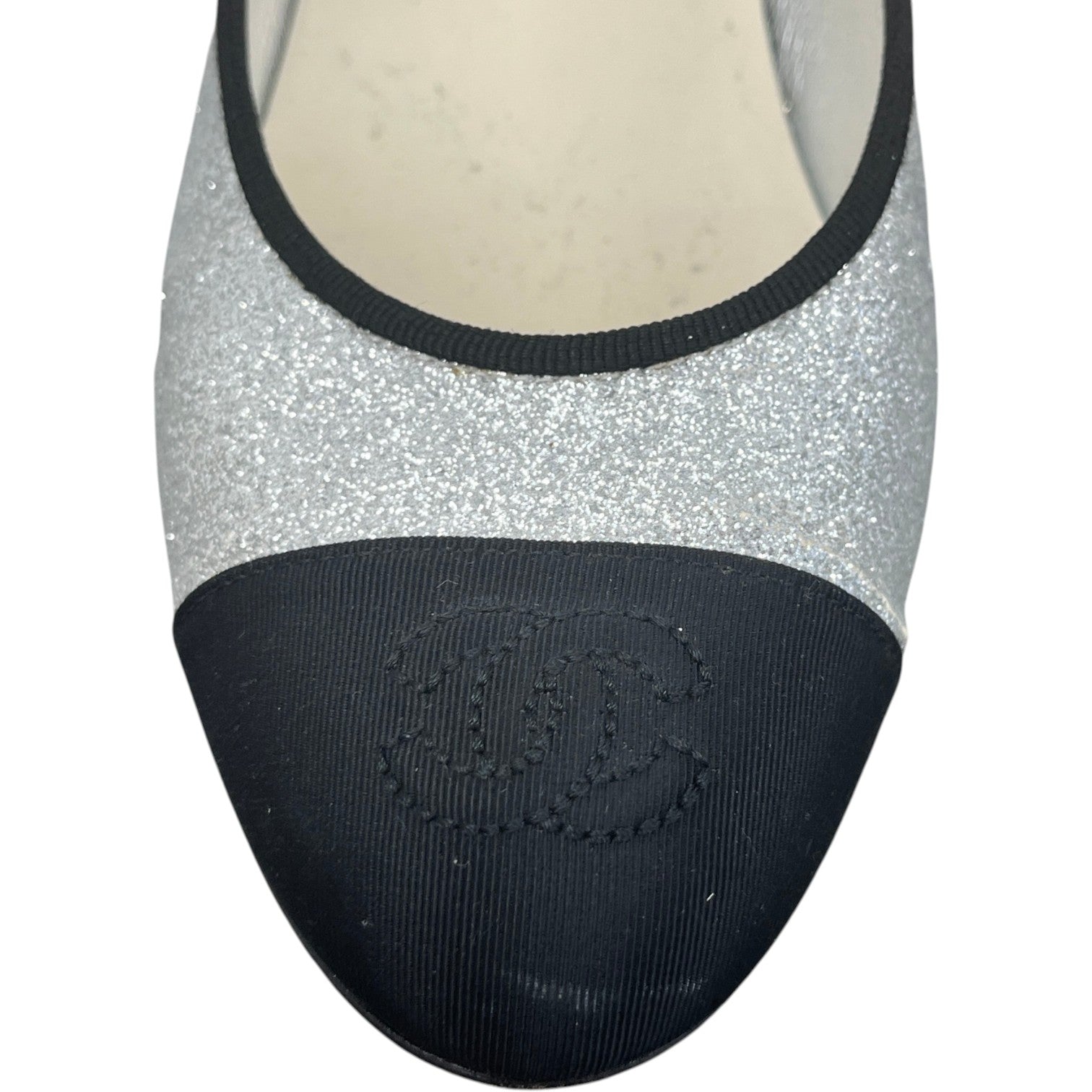 Women's Glitter Cc Toe Cap Mules Silver Size EU 35.5 / UK 2.5