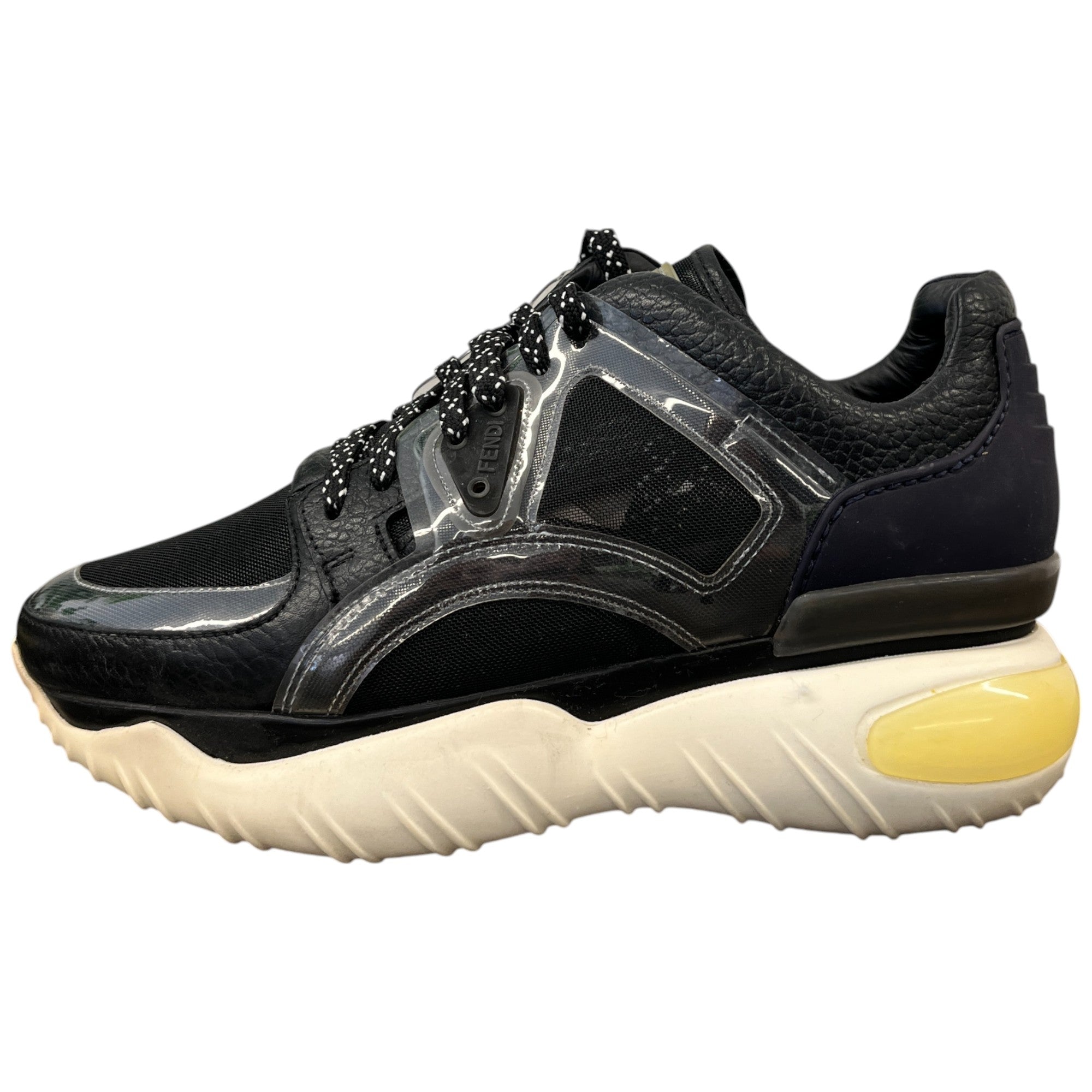 Women's Sheer Panel Low Trainers Black Size EU 37 / UK 4