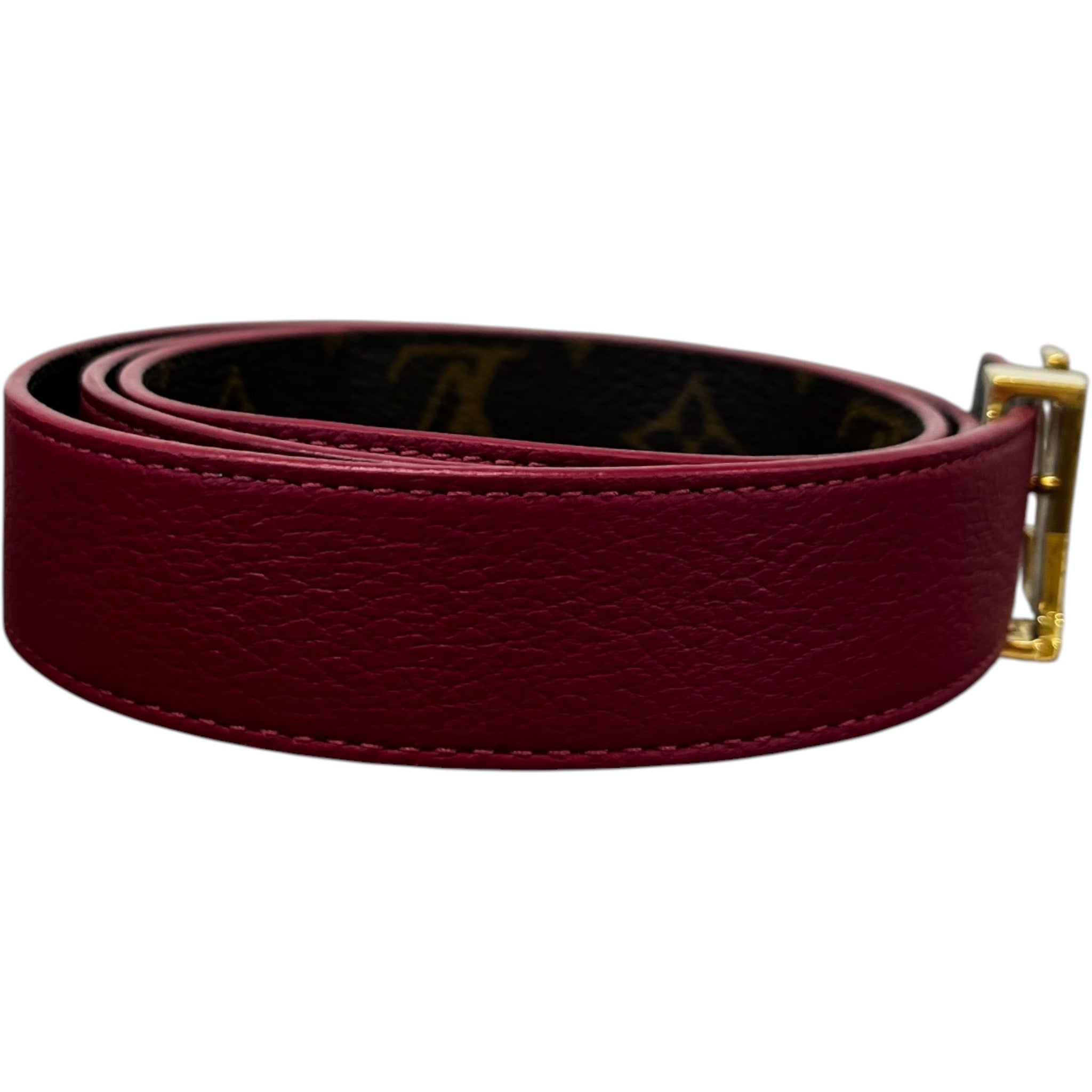 Women's Reversible Monogram Belt Brown Size 80CM / UK 8