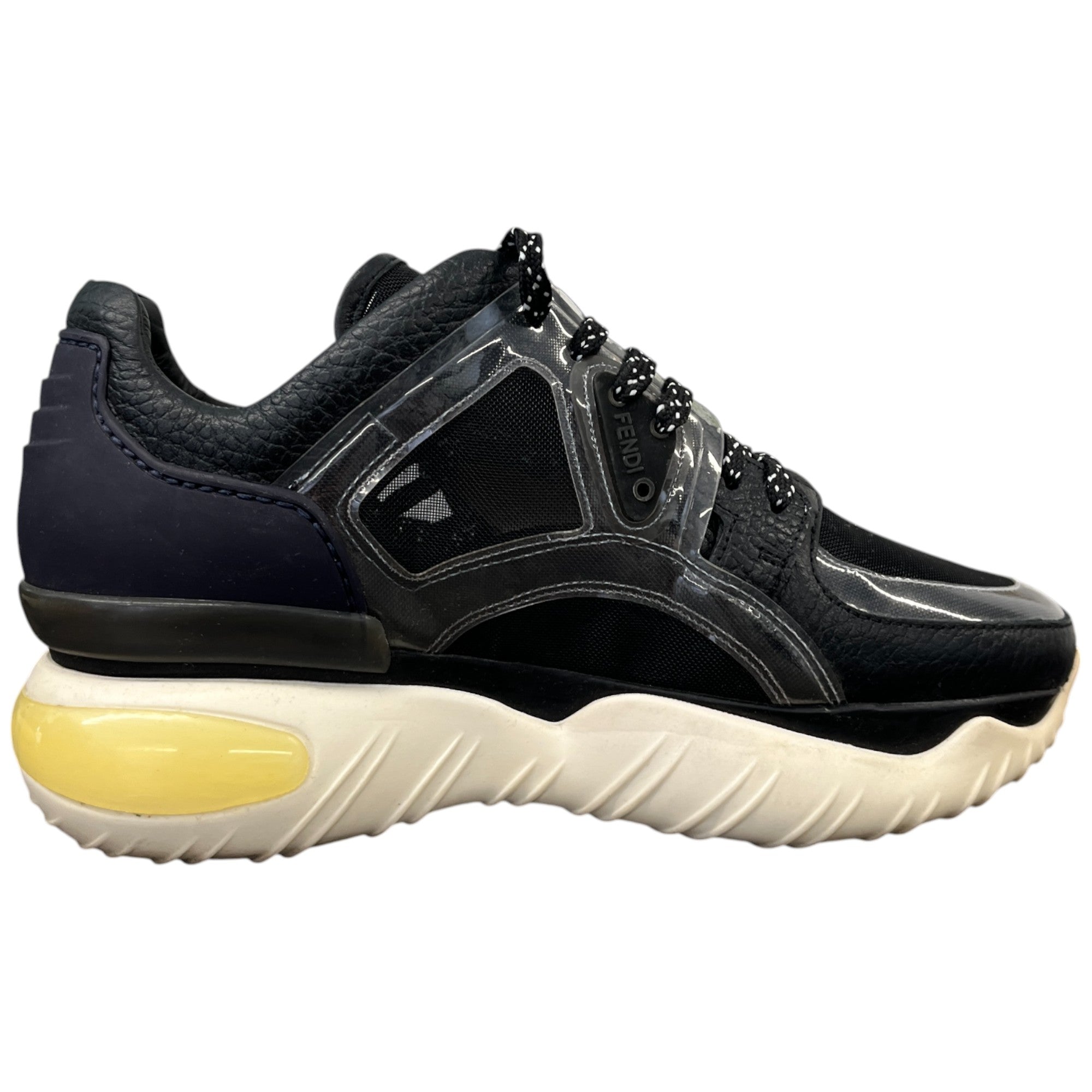 Women's Sheer Panel Low Trainers Black Size EU 37 / UK 4