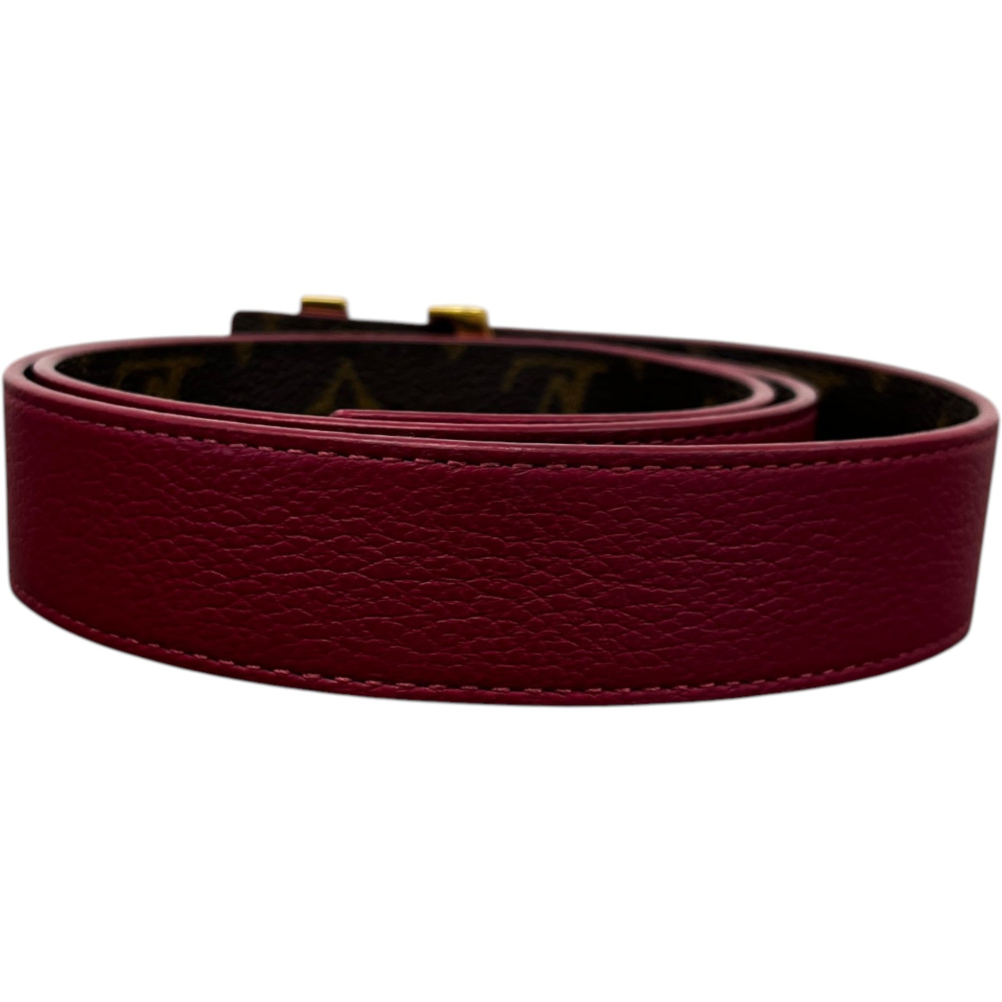 Women's Reversible Monogram Belt Brown Size 80CM / UK 8