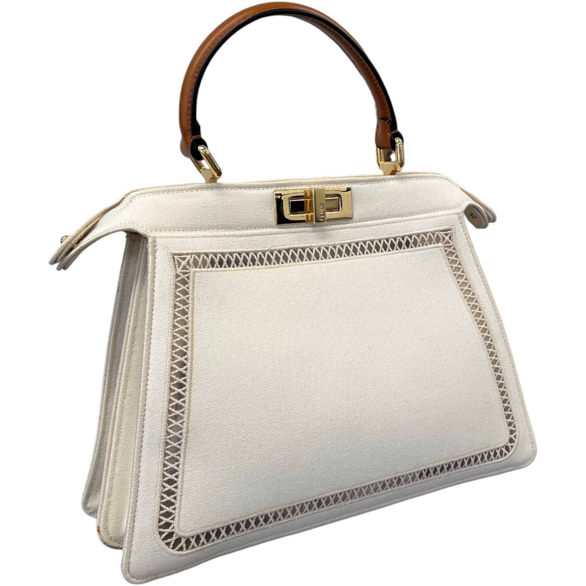 Women's Medium Peekaboo Handbag Cream