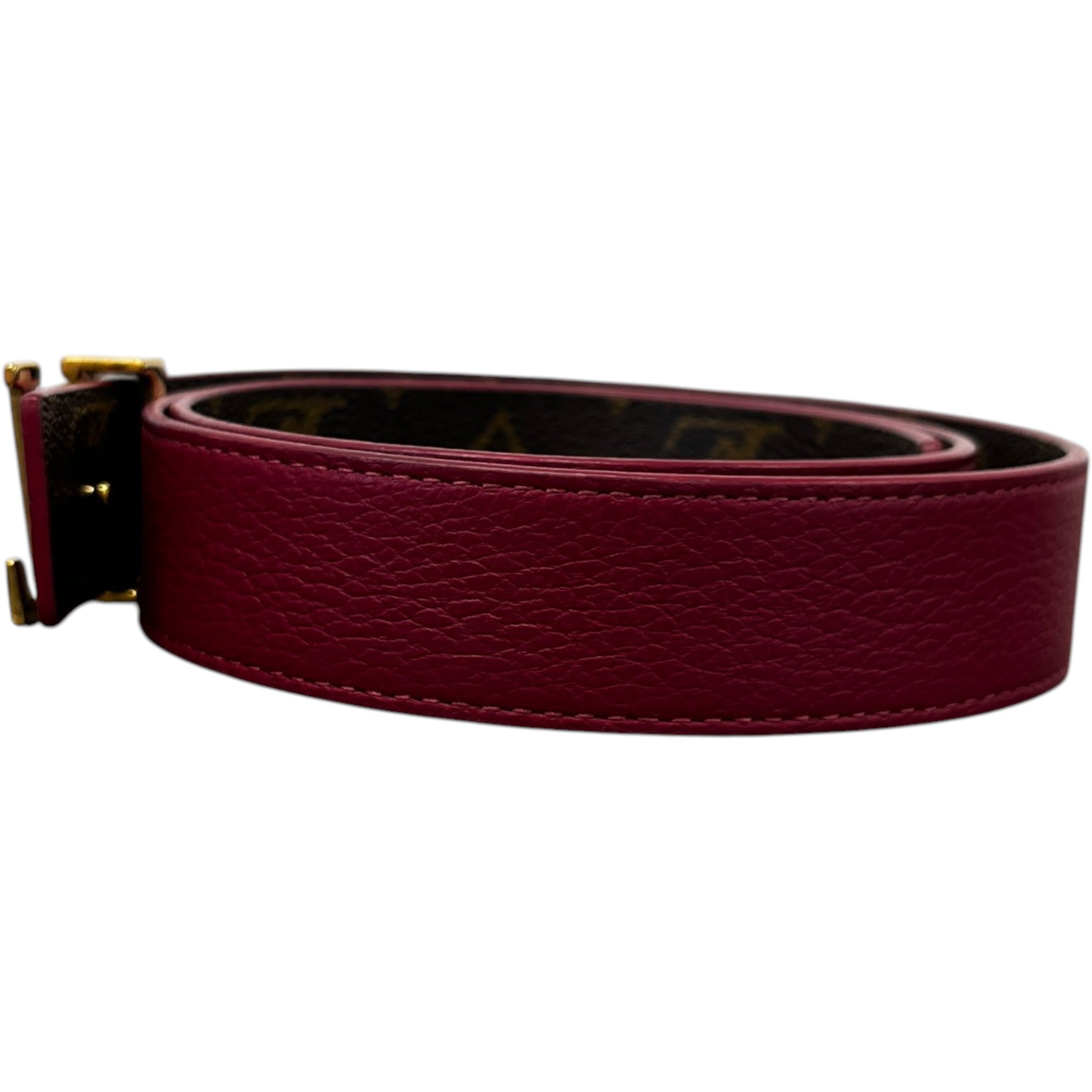 Women's Reversible Monogram Belt Brown Size 80CM / UK 8