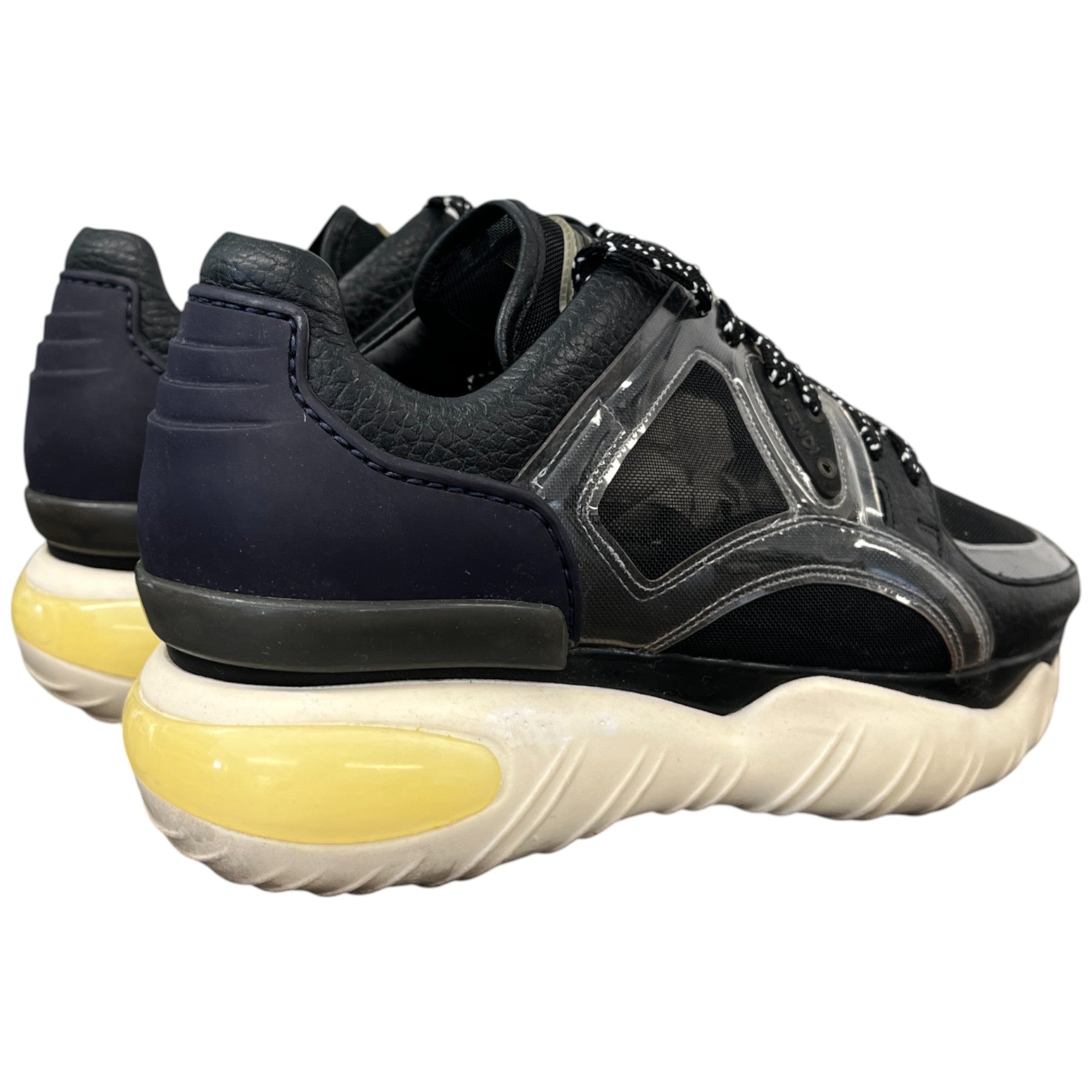 Women's Sheer Panel Low Trainers Black Size EU 37 / UK 4