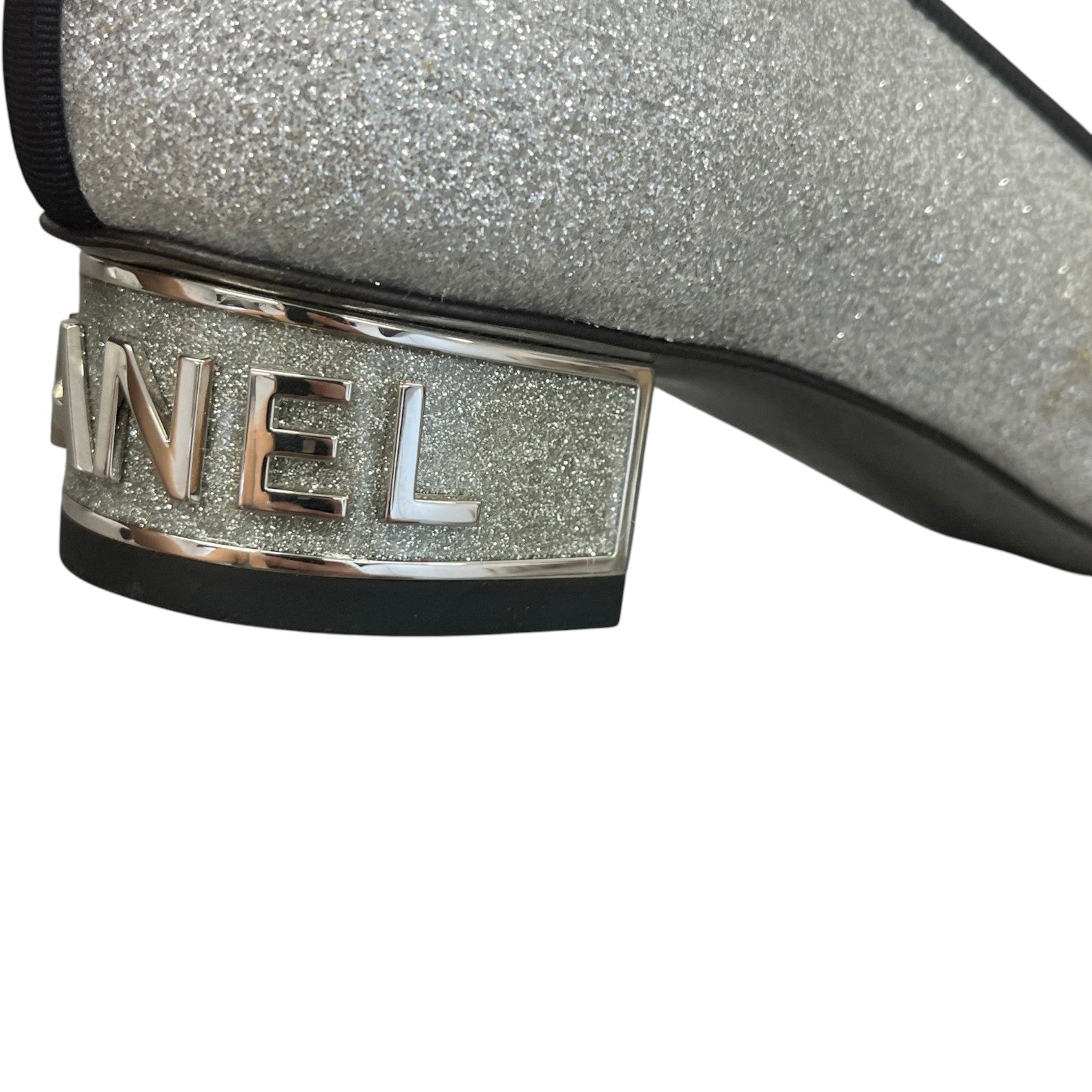 Women's Glitter Cc Toe Cap Mules Silver Size EU 35.5 / UK 2.5