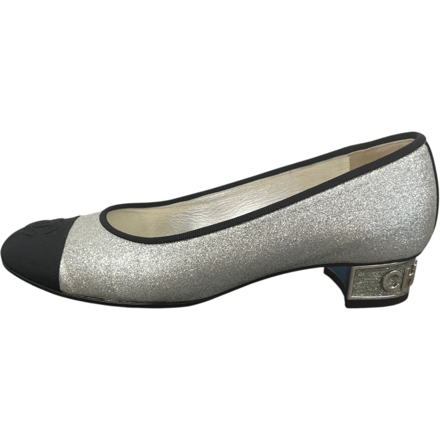 Women's Glitter Cc Toe Cap Mules Silver Size EU 35.5 / UK 2.5